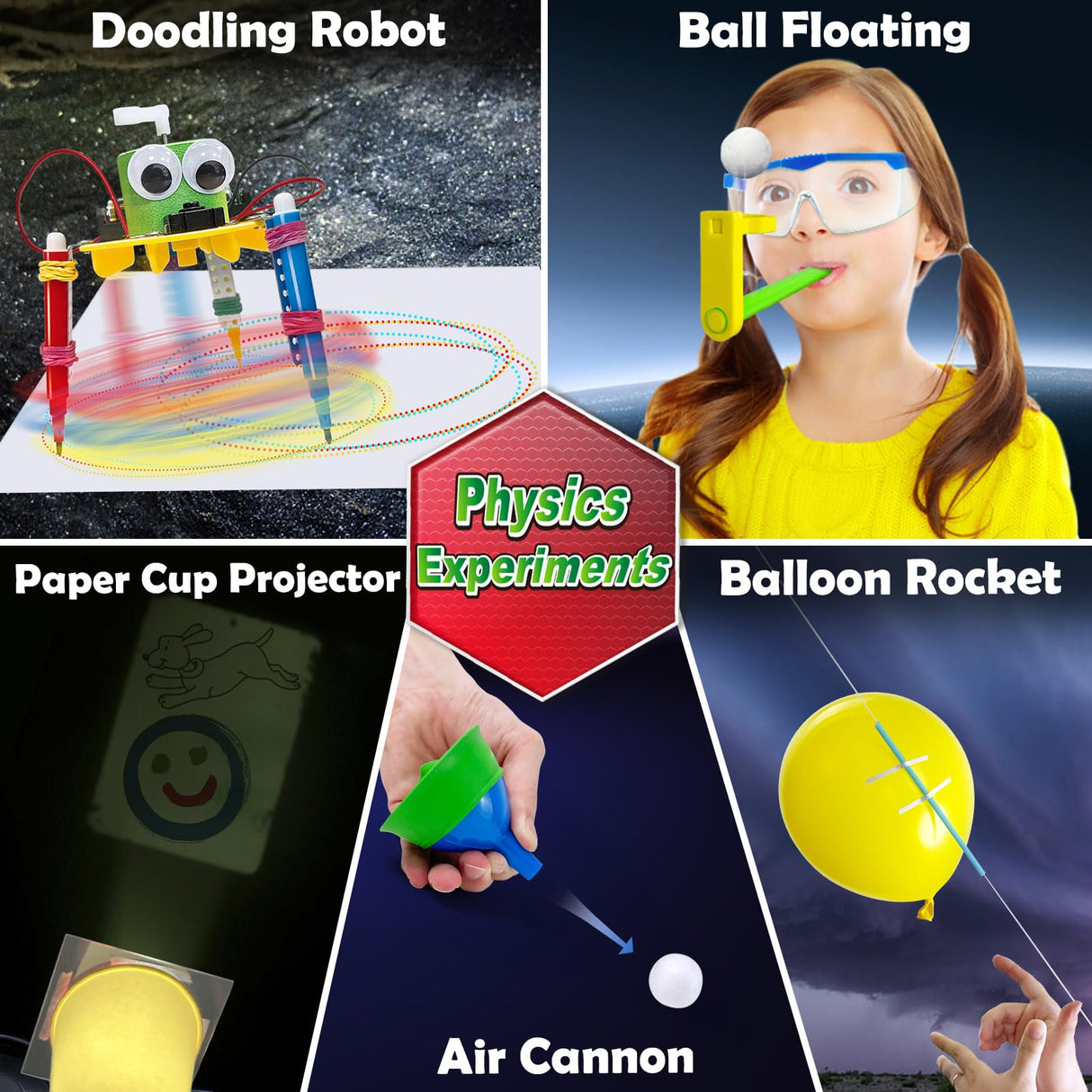 UNGLINGA 150 Experiments Science Kits for Kids, S.T.E.M Educational Project Toys for Boys Girls Birthday Gifts Ideas, Volcano, Chemistry Lab Tools Scientist Set UNGLINGA