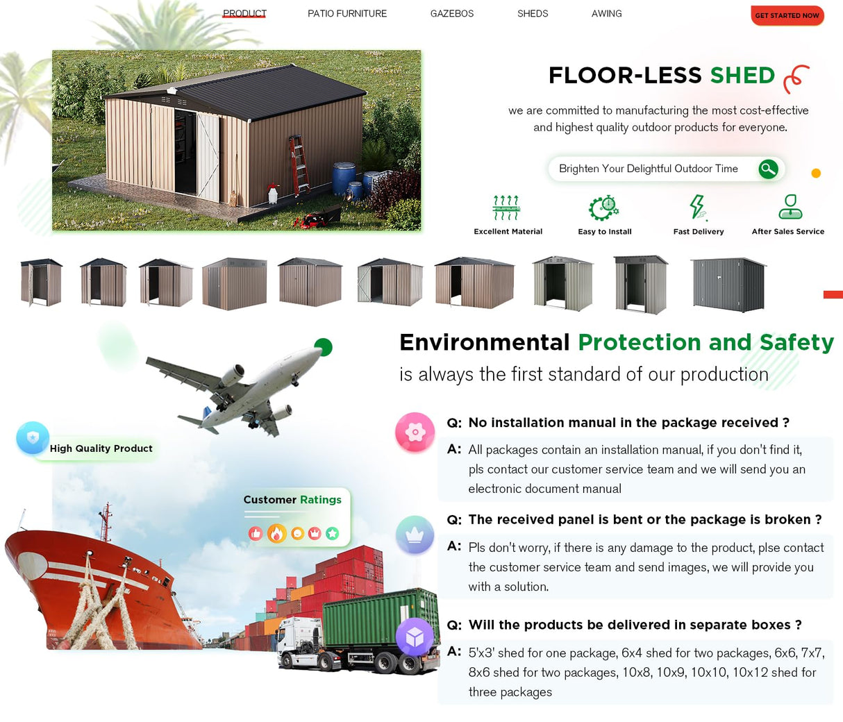 AECOJOY 12' x 12' Shed Metal, Outdoor Storage Sheds & Outdoor Storage 12' x 12' with Lockable Doors, Large Steel Yard Shed, Utility and Tool Storage for Garden, Backyard, Patio, Outside use in Grey AECOJOY