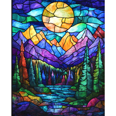 obterie Mountains Paint by Numbers Kit for Adults Beginner Sun Oil Painting Kit Adult Paint by Number Kits on Canvas DIY Painting for Beginners Art by Numbers for Gifts Home Wall Decor 16x20 Inch