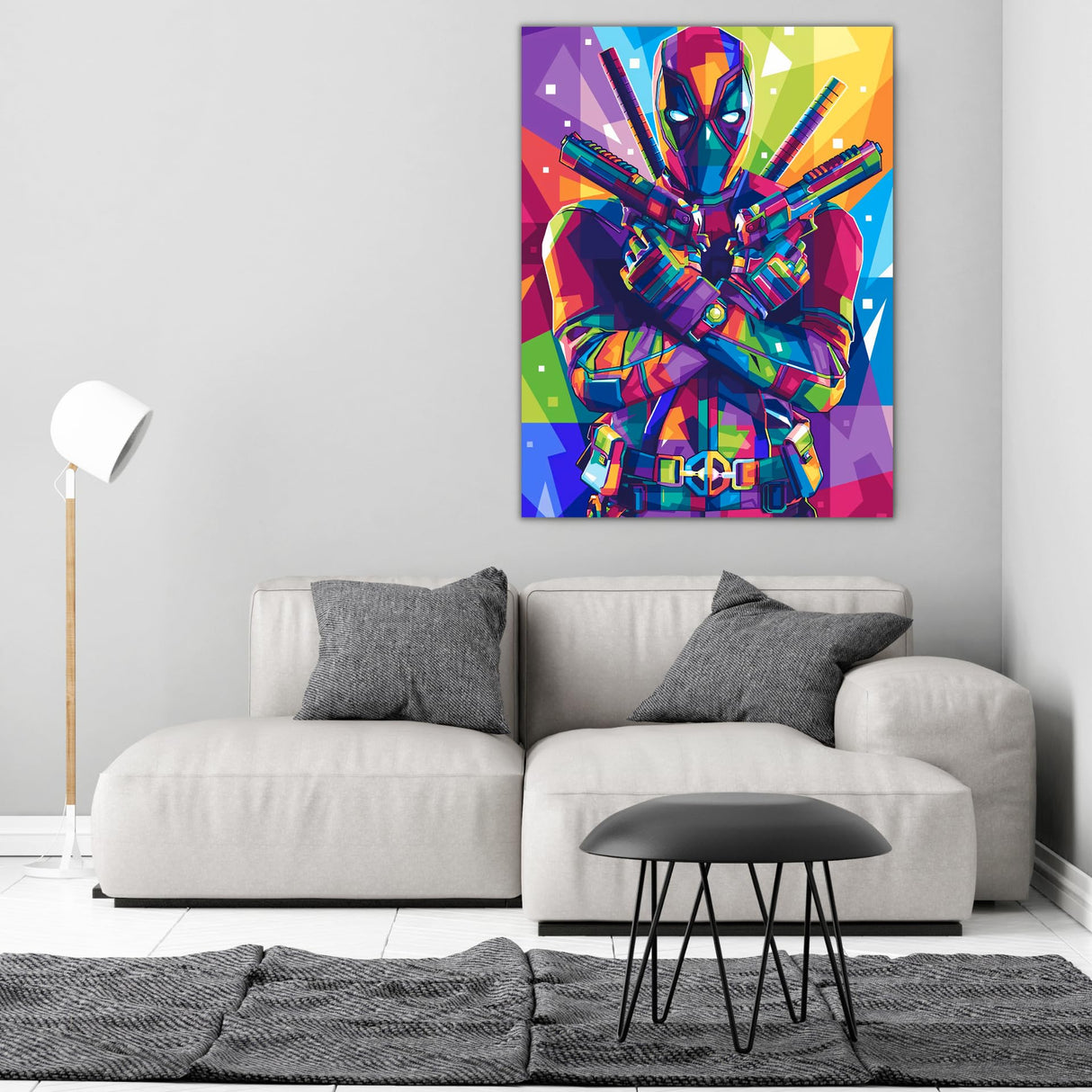 Modern Merch Marvel Diamond Art Kits for Adults, Deadpool 5D Diamond Painting for Adults, DIY Deadpool Wall Art Marvel Cross Stitch Gem Art, Full Round Drill 12x16in Modern Merch