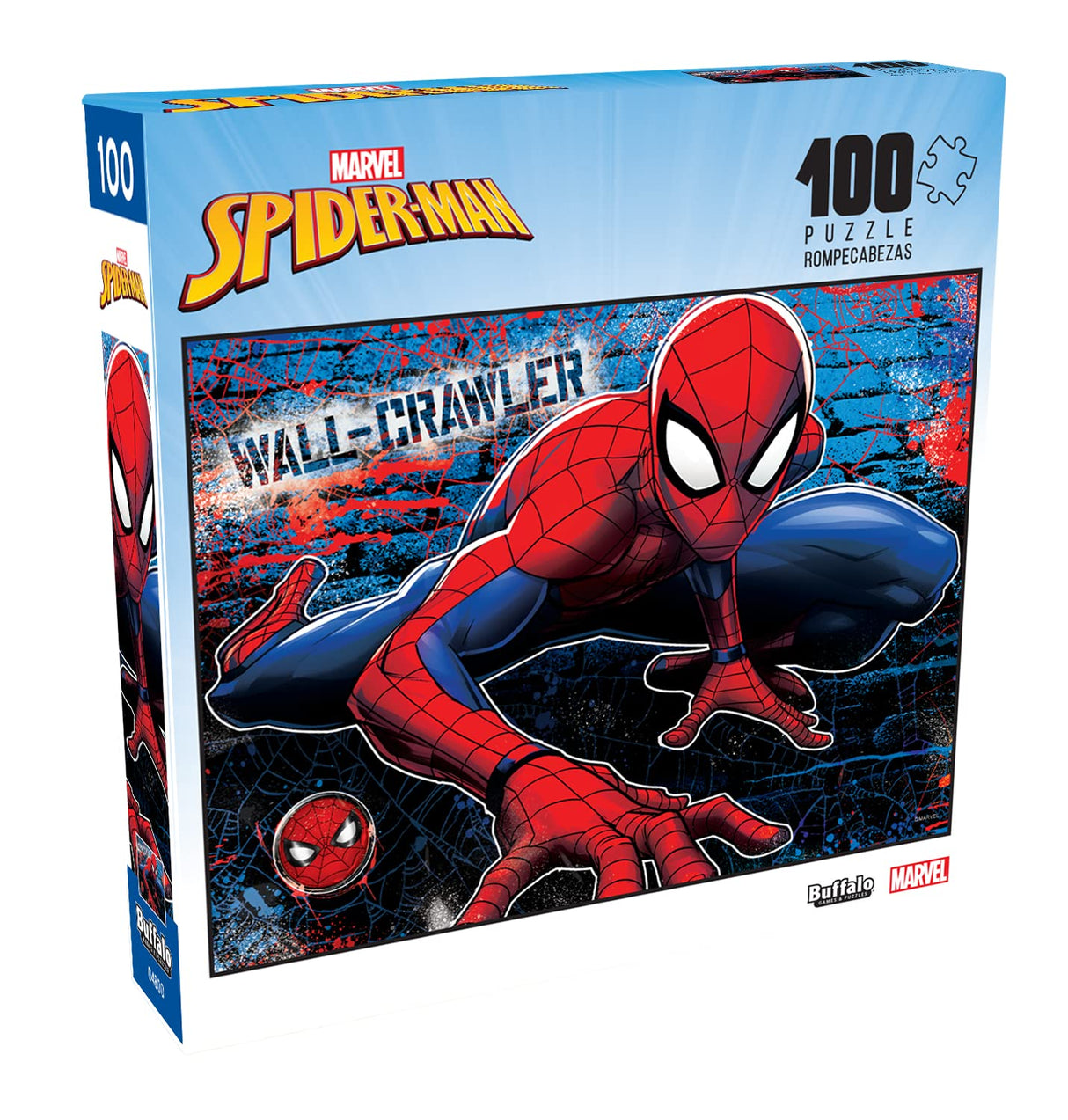 Buffalo Games - Marvel - Wall-Crawler - 100 Piece Jigsaw Puzzle for Families -Challenging Puzzle Perfect for Game Nights - Finished Size is 15.00 x 11.00 Buffalo Games