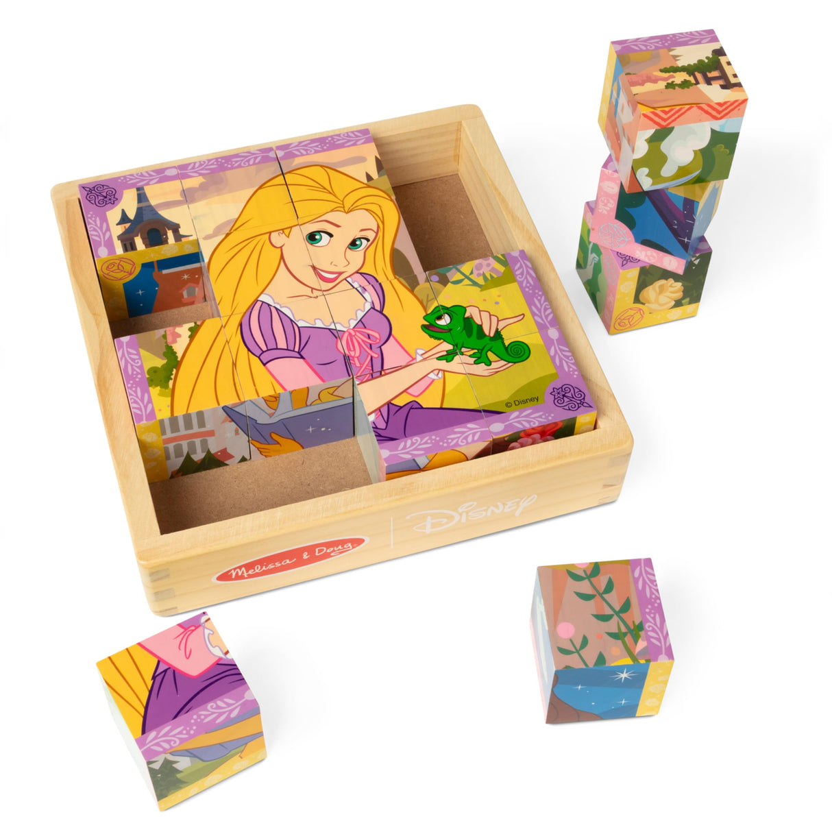Melissa & Doug Disney Princess Wooden Toy Cube Puzzle Blocks for Boys and for Girls 3+ - FSC Certified Melissa & Doug