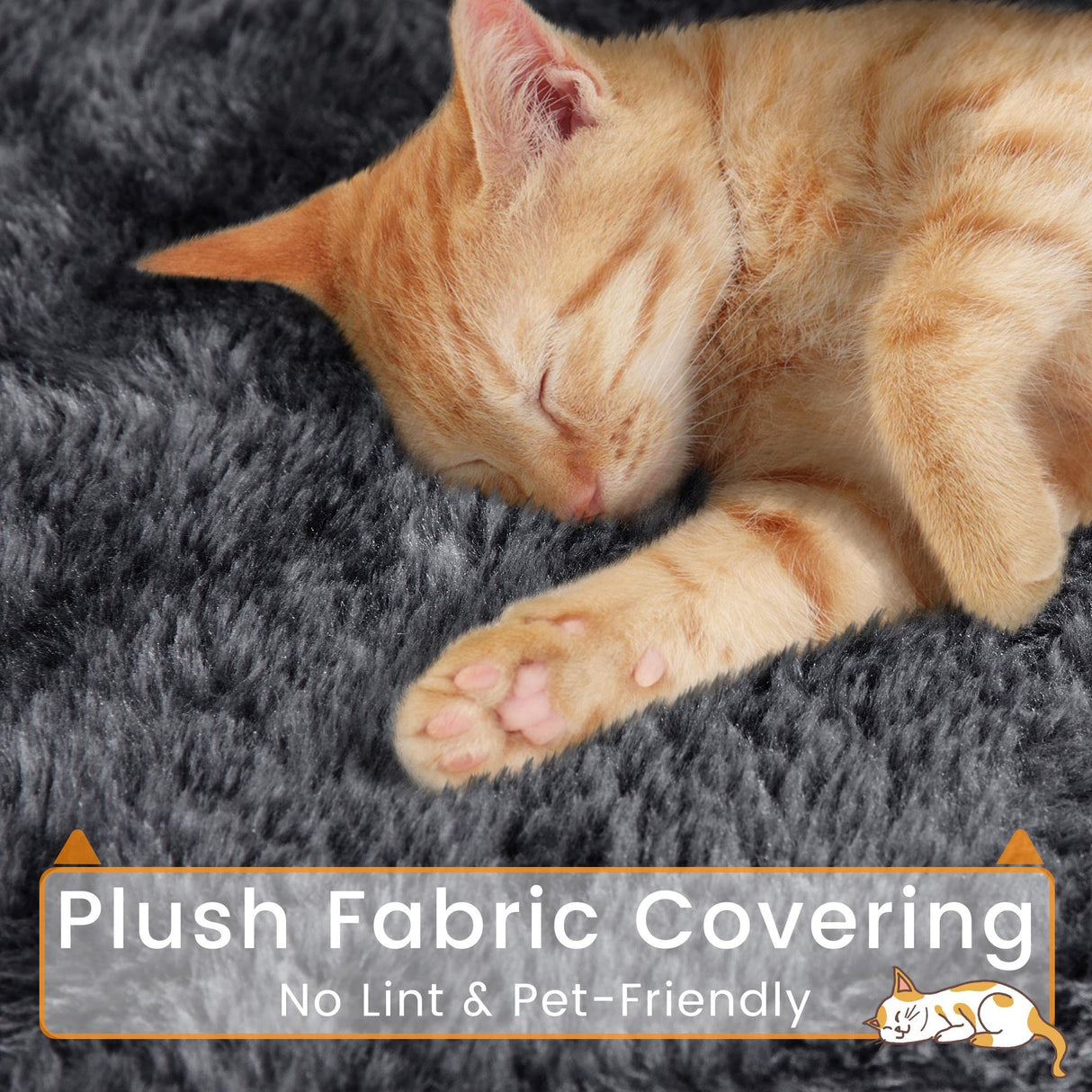 Yaheetech XL Cat Tree, 72in Multi-Level Cat Tower with 2 Cozy Caves, 3 Soft Perches, Scratching Posts, Board, and Dangling Ball, Cat Furniture Cat Play House Kittens, Dark Gray Yaheetech