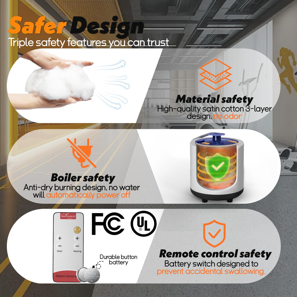 Tehanld 2 Person Portable Steam Sauna for Home, Upgraded 2 Steamer, 2 Foldable Chair & Remote Control (Black) Tehanld