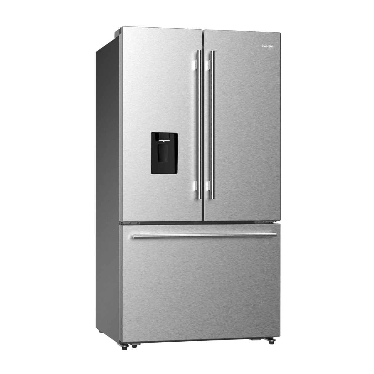 DUURA Elite DE210FDBMDSS Refrigerator Built in with French Doors Adjustable Glass Shelves Dual Drawer Bottom Freezer with Ice Maker, LED Interior Light and Stainless Steel Exterior, 36-Inch, Metallic DUURA Elite