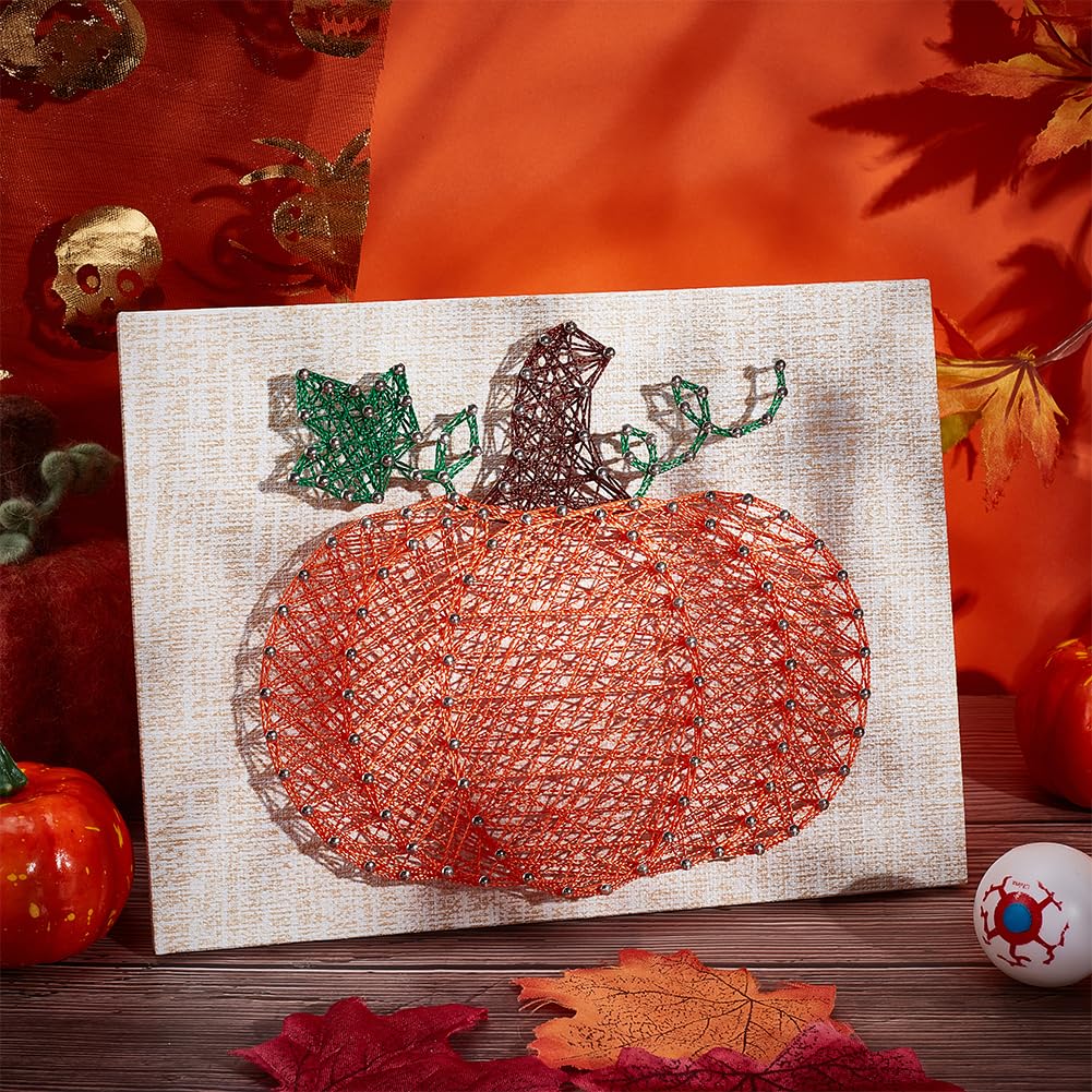 WEBEEDY DIY 3D String Art Kit for Adults Beginners Pumpkin String Art Kit DIY Adult Halloween Thanksgiving Holiday Craft Project Wall Art WEBEEDY