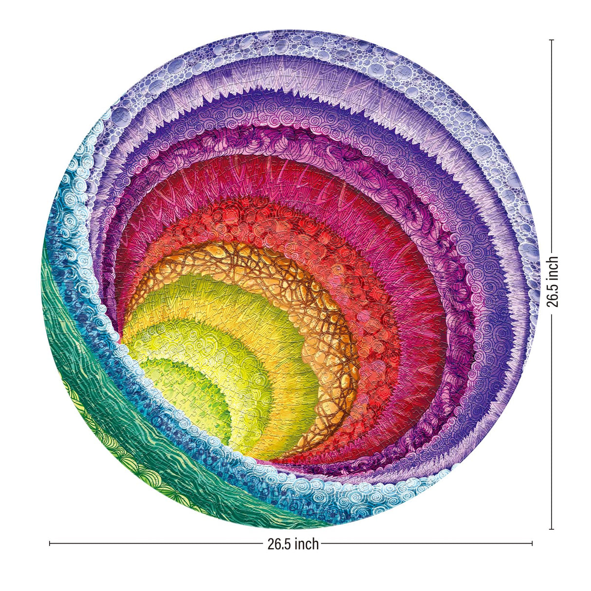 Antelope - 1000 Piece Rainbow Puzzle for Adults, Hue Wormhole Jigsaw Puzzles 1000 Pieces,1000 Piece Round Puzzles, Wormhole Puzzles, High Resolution, Matte Finish, Smooth Edging, No Dust, 3D Puzzle ANTELOPE