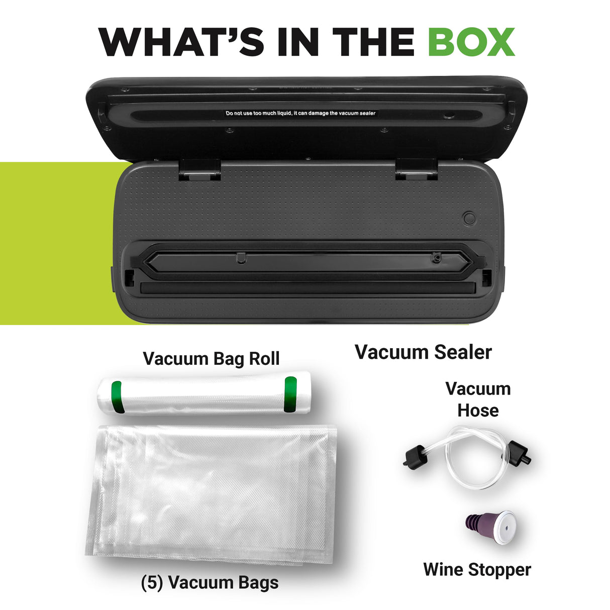 NutriChef Automatic Vacuum Air Sealing System for Food Preservation with Starter Kit, Compact Design, Lab Tested, Dry & Moist Food Modes with Led Indicator Lights, Black NutriChef