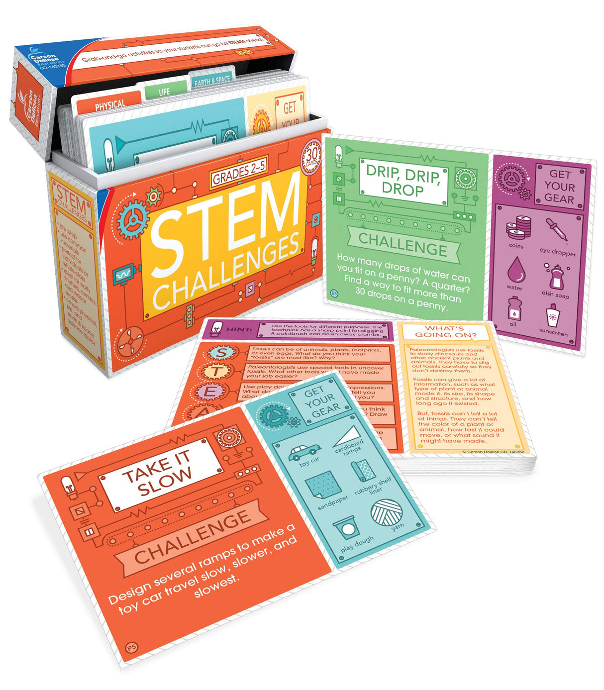 Carson Dellosa Stem Challenges, Seasonal, Physical, Life, Earth and Space Science Kits for Kids Ages 8-12, Educational Games and Experiments for 3rd Grade and Up Carson Dellosa Education