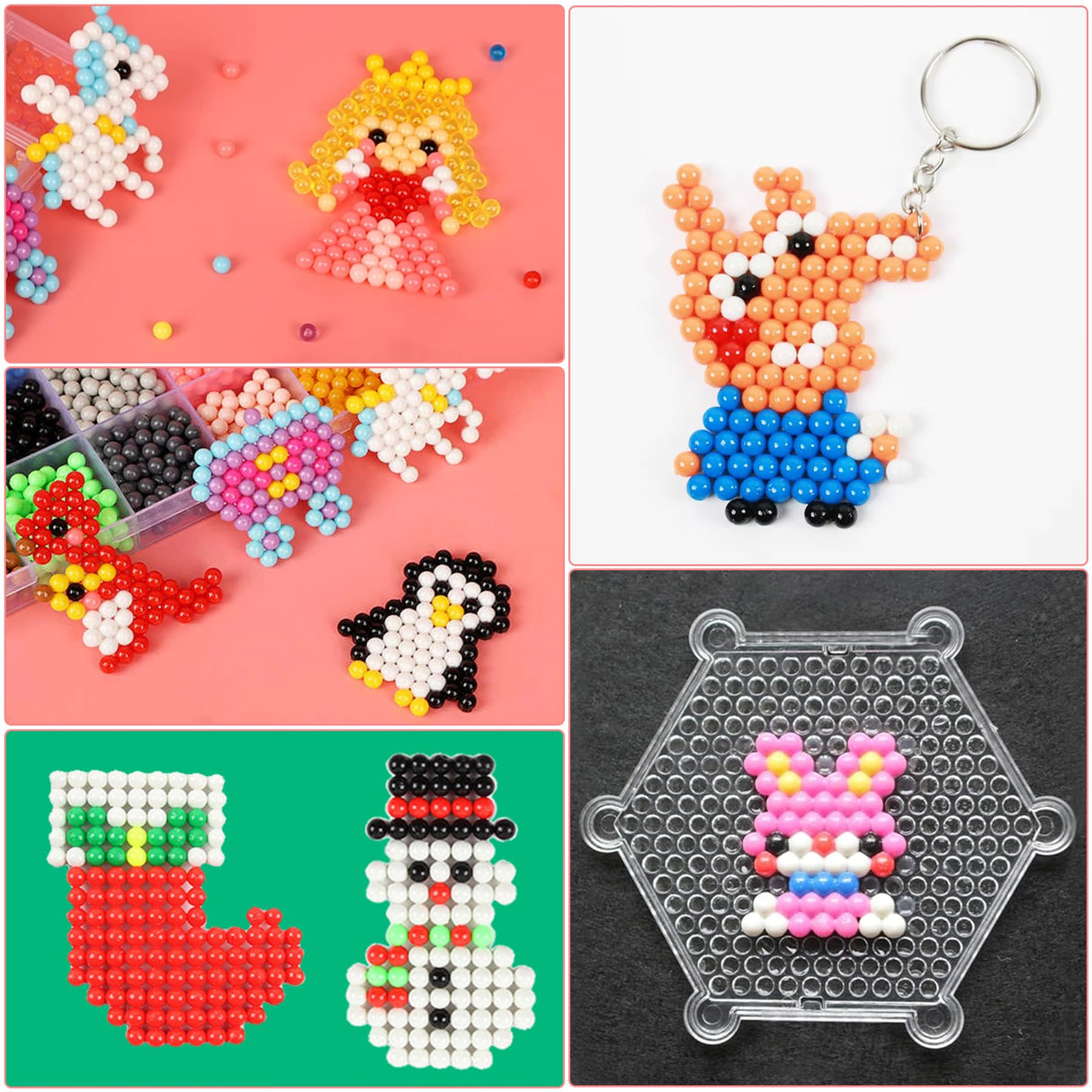 Fuse Beads Kit for Girls Ages 6+ – 4400 Pcs 5mm Beads in 32 Colors with Spray Bottle, Puzzle Guide, Clamps & Chains | Creative DIY Arts & Crafts Gift Liangding