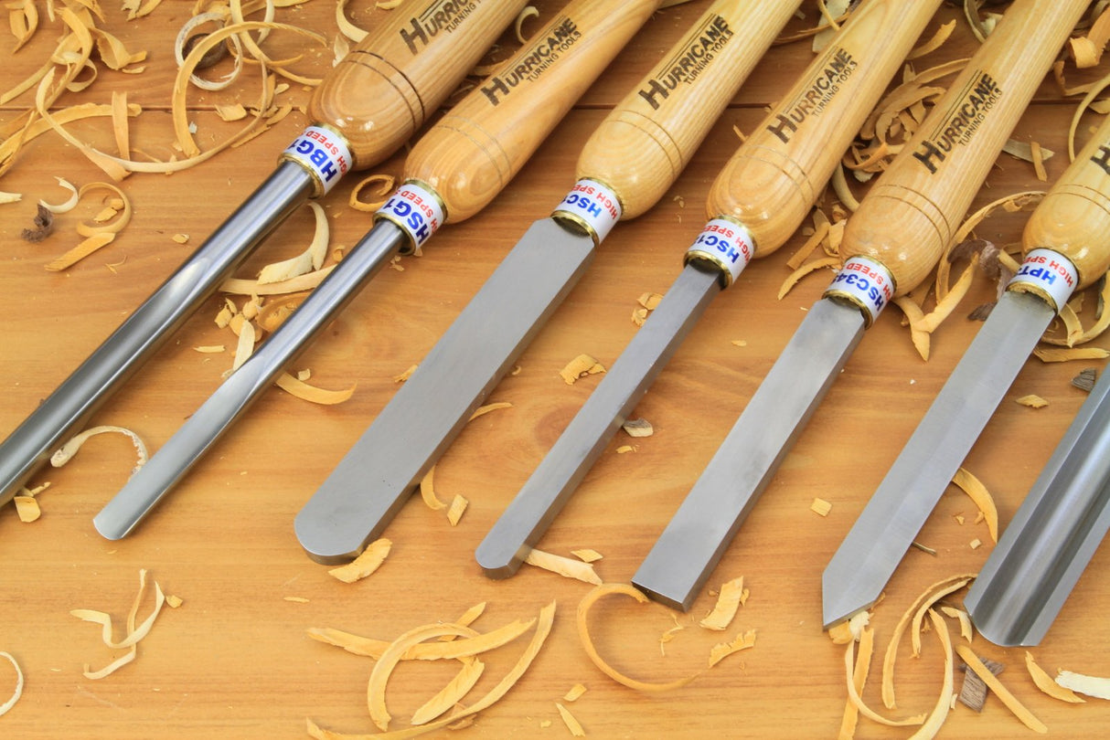 Hurricane Turning Tools, HSS, 8 Piece Starter Set, Standard Series Woodturning Tools Hurricane Turning Tools