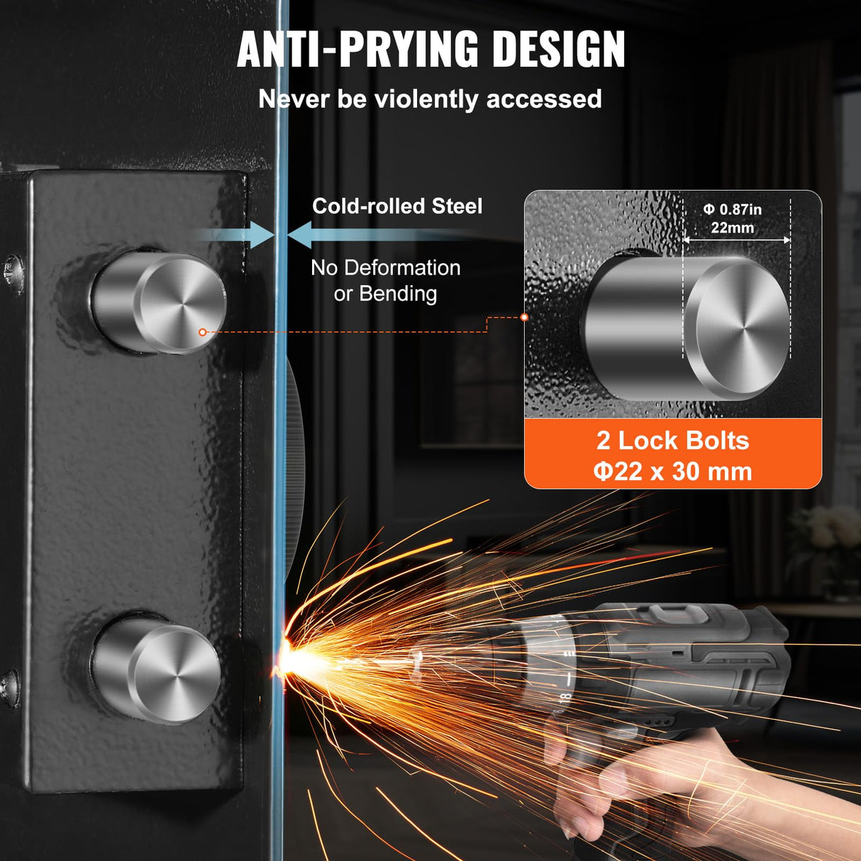 VEVOR 42.91" Tall Wall Gun Safe, 4-Tier Hidden Gun Safe with Keypad & Fingerprint, 3 Removable Shelves & 6 Key Holders, Q235 Cold-Rolled Steel Gun Safe with LED Light, Vibration Alarm, Holster & Stock VEVOR