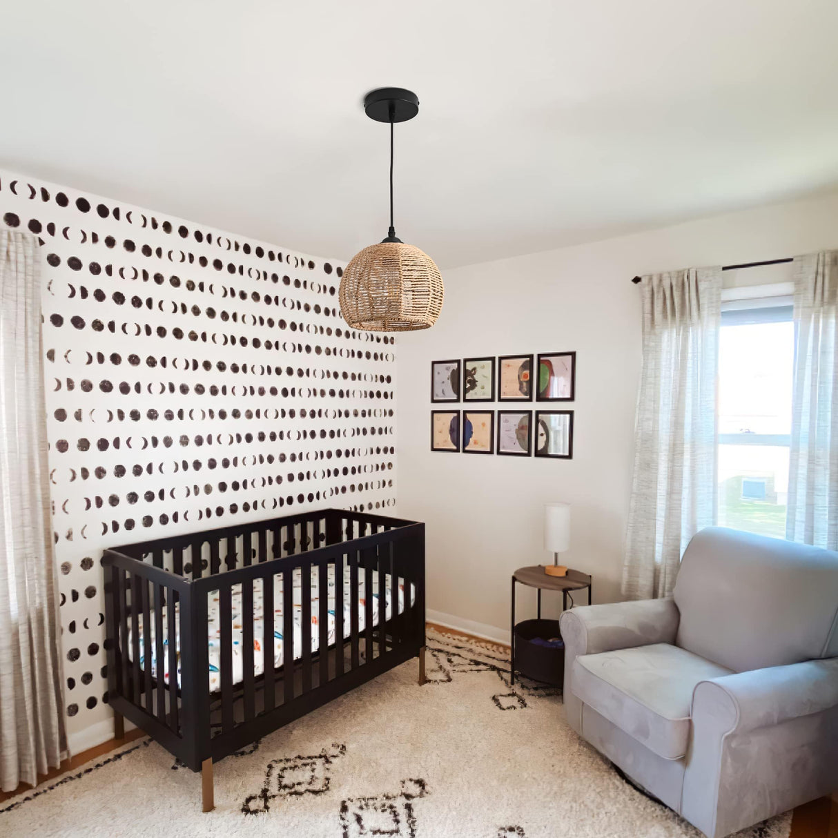 AyshwillDec Mini Hemp Rope Woven Pendant Light Woven Light Fixture Boho Chandelier Light Fixture Wicker Pendant Light Rattan Light Pendant Dome Wicker Chandelier for Bedroom Kitchen Island(Bulb Incl.) AyshwillDec