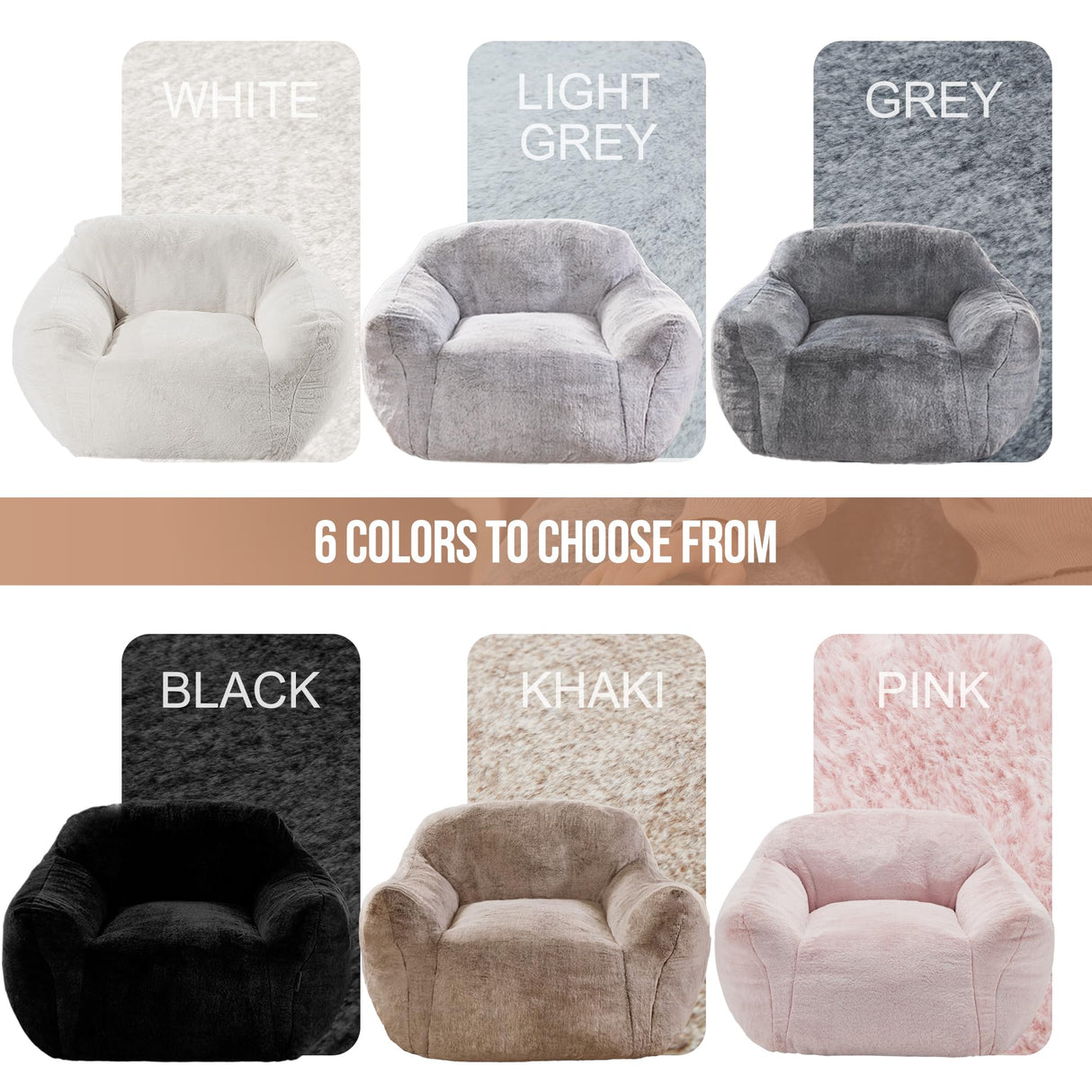 Homguava Beanbag Chair Bean Bag Chairs for Adults Bean Bags Giant Bean Bag Sofa with Spacious Cushion Bean Bag Couch with Armrest Large Bean Bag Chair with Filler for Living Room Bedroom (Light Grey) Homguava