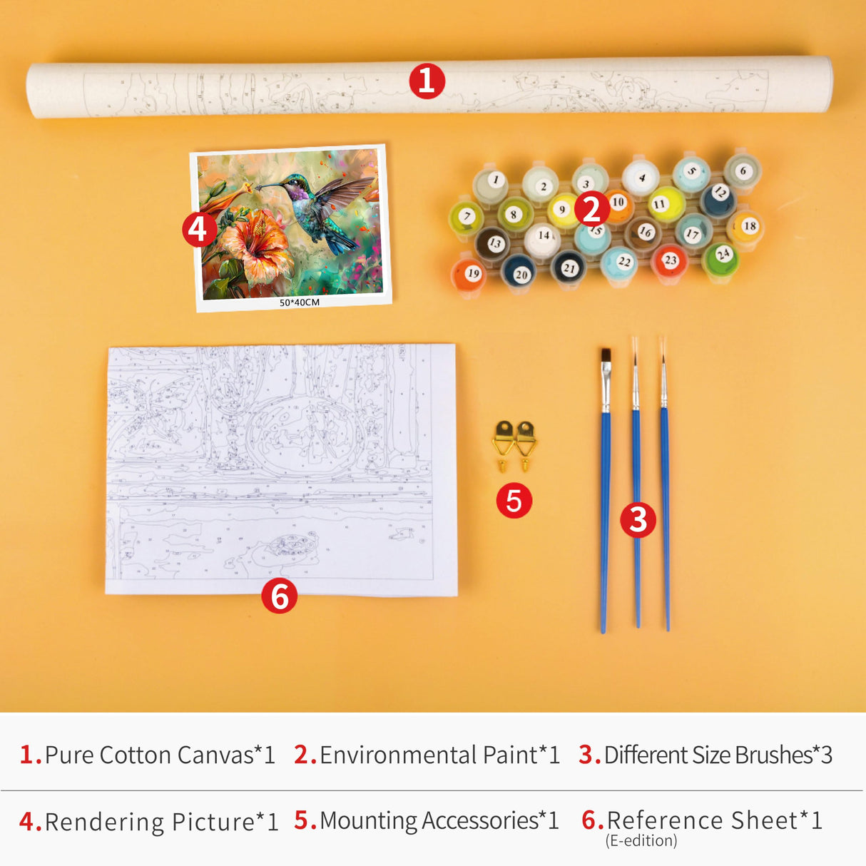 TUMOVO Paint by Numbers Kit for Adults Bird Paint by Numbers for Adults Hummingbird Collecting Nectar from Flowers Painting Adult Canvas Oil Painting Art Crafts 16x20 in TUMOVO