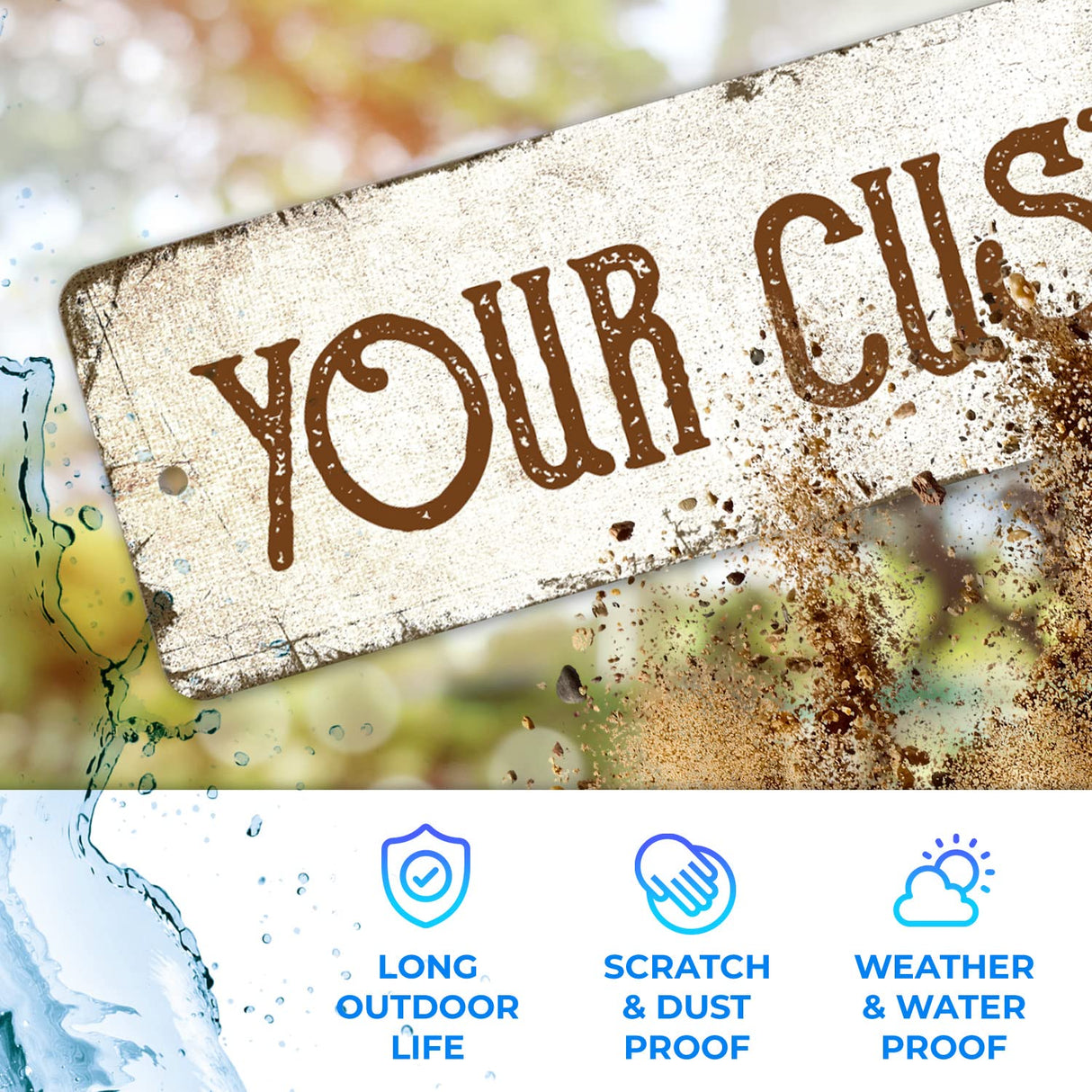 Rustic Custom Sign, Personalized Metal Signs, Cristmas Gift for Him Men Dad, Man Cave, Indoor and Outdoor Use, 4x18 Inches, ACM, Fade Resistant, Sigo Signs