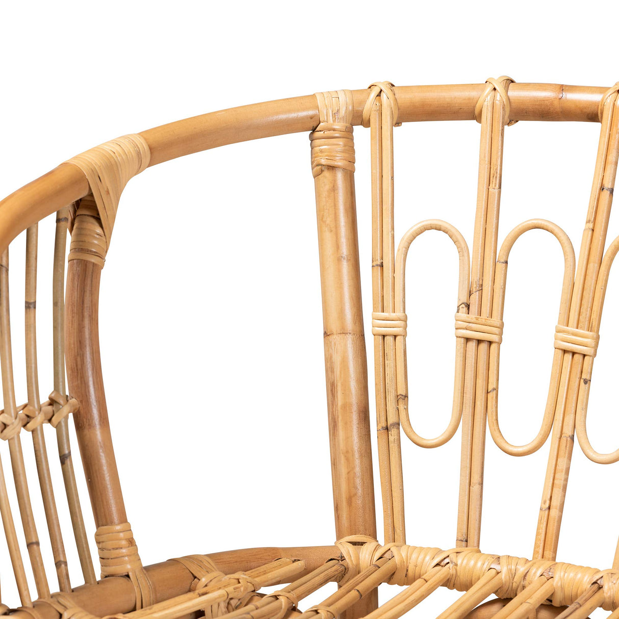 bali & pari Luxio Modern and Contemporary Natural Rattan Dining Chair bali & pari
