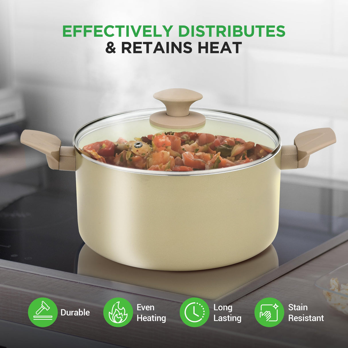 Nutrichef 54-Piece Marble Non-Stick Cookware and Bakeware Set, Professional Home Kitchen Collection with Multi-Sized Pots, Pans, and Heat-Resistant Tools NutriChef