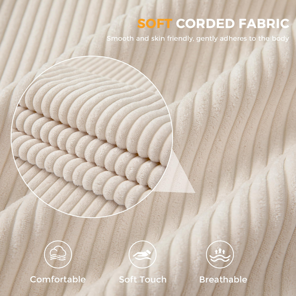 MAXYOYO 3 Seater Couch for Living Room, Boneless Couch with Tufted Cushion & Backrest, Upholstered Floor Sofa, Sofa in A Box, Beige MAXYOYO