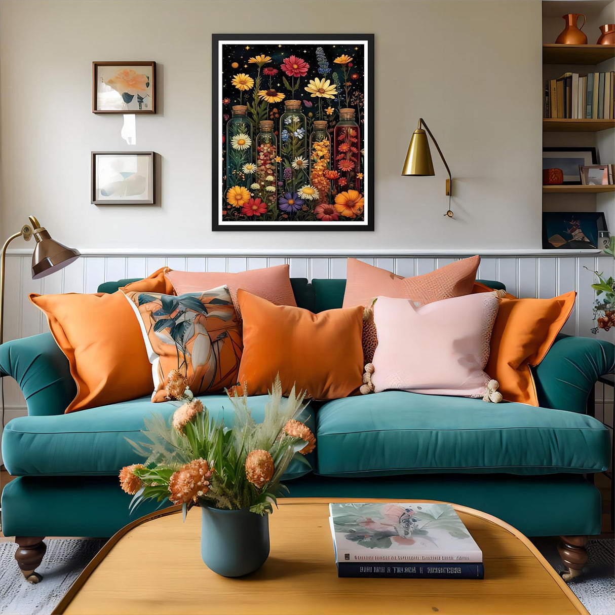 cewlonp Flowers Paint by Number for Adults-DIY Acrylic Oil Painting Adults Paint by Numbers Flowers,Paint by Numbers Kits for Gift Home Wall Decor 16x20inch cewlonp