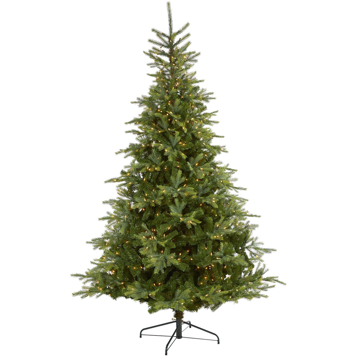 Nearly Natural 8ft. North Carolina Spruce Artificial Christmas Tree with 650 Clear Lights and 1303 Bendable Branches Nearly Natural