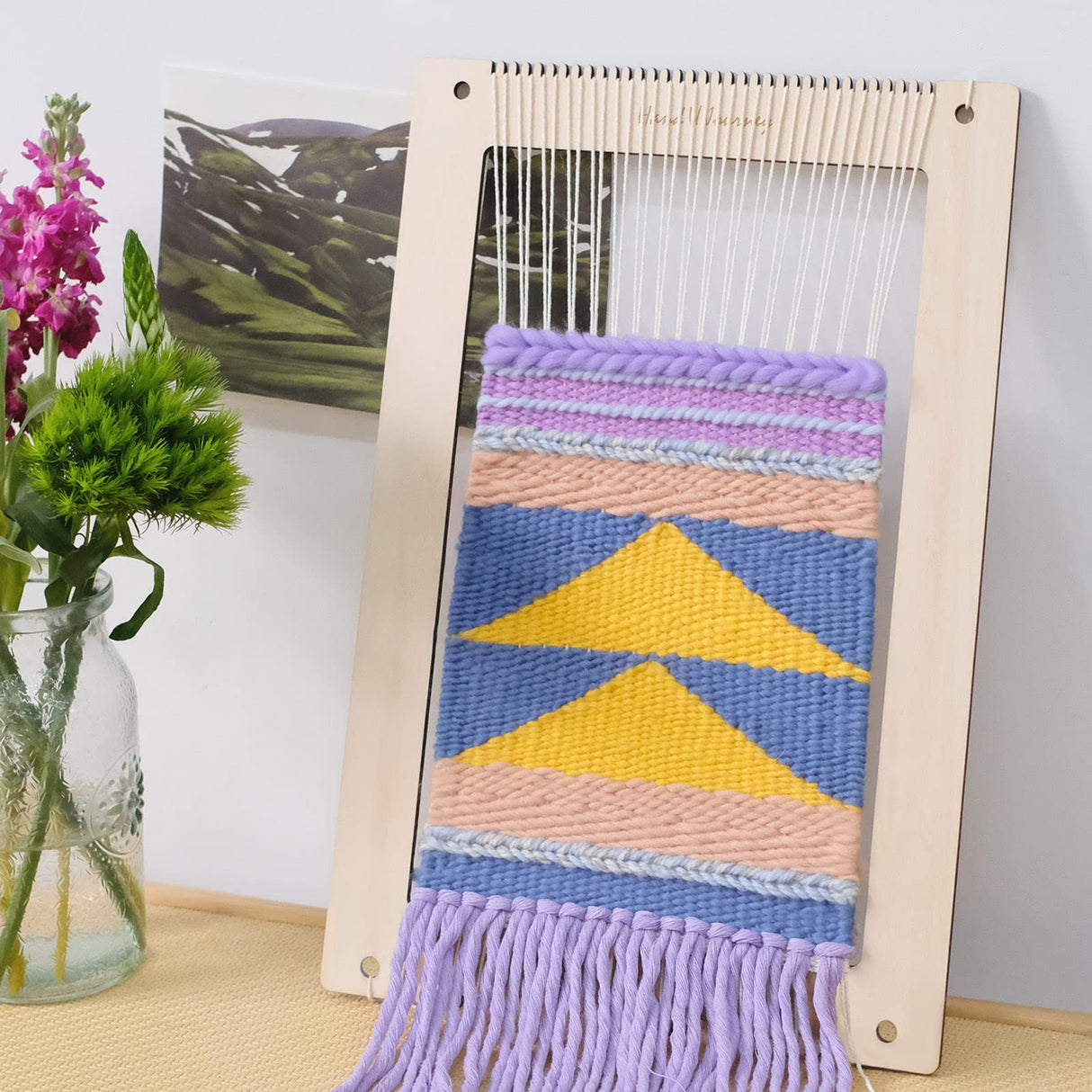 Hand U Journey Rectangle Weaving Loom Kit - 2 Sets with Weaving Needles and Tools, Perfect for Beginners and Weaving Enthusiasts, 11''x16.5'' and 7.8''x11.7'' Large Sizes HAND U JOURNEY