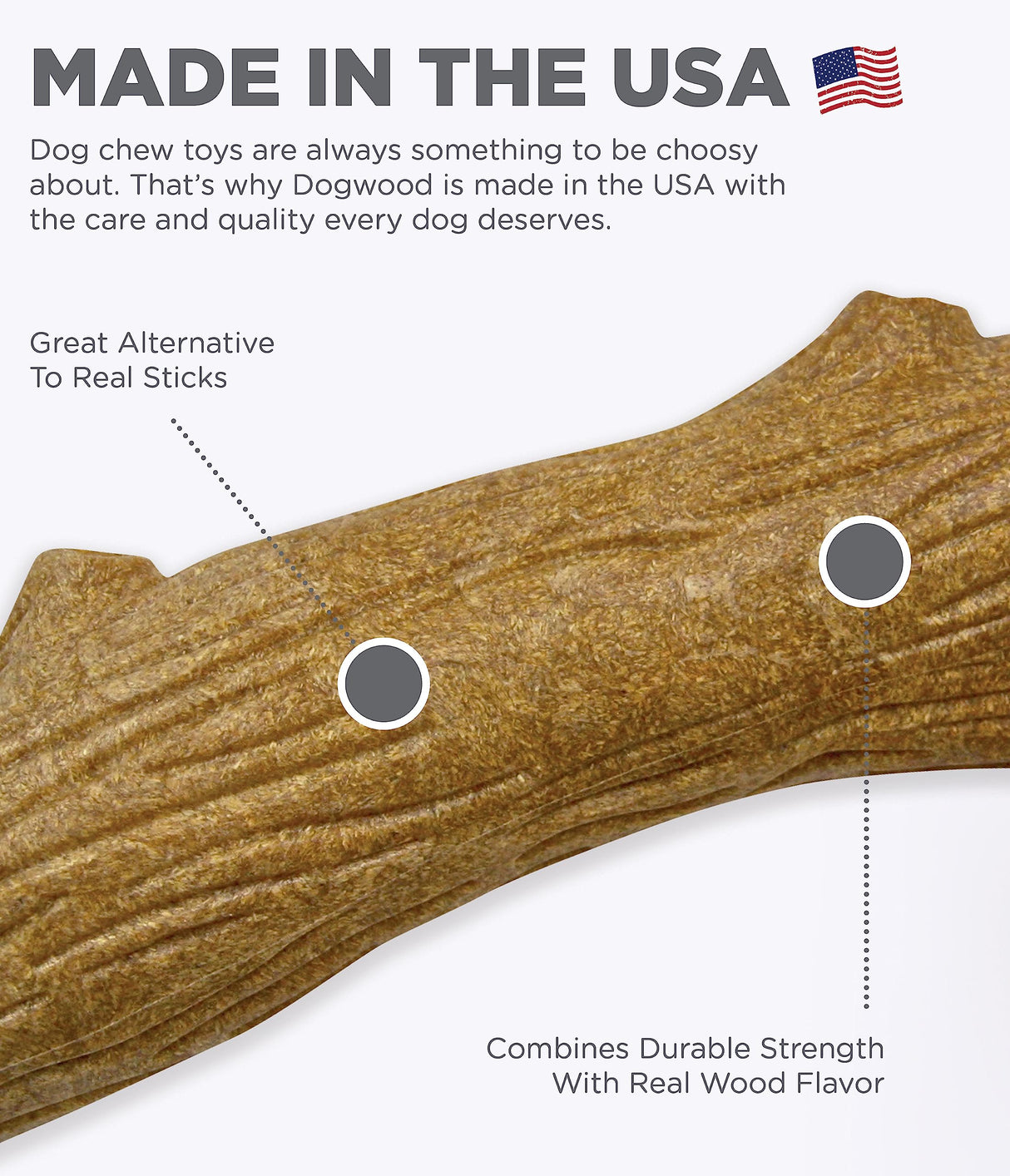 Petstages Dogwood Wood Alternative Dog Chew Toy, Large Petstages
