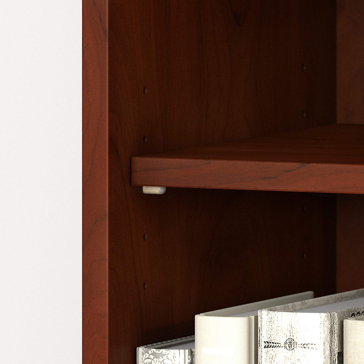 Studio C 5-Shelf Bookcase in Hansen Cherry Finish - 73 Inches High Bush Business Furniture