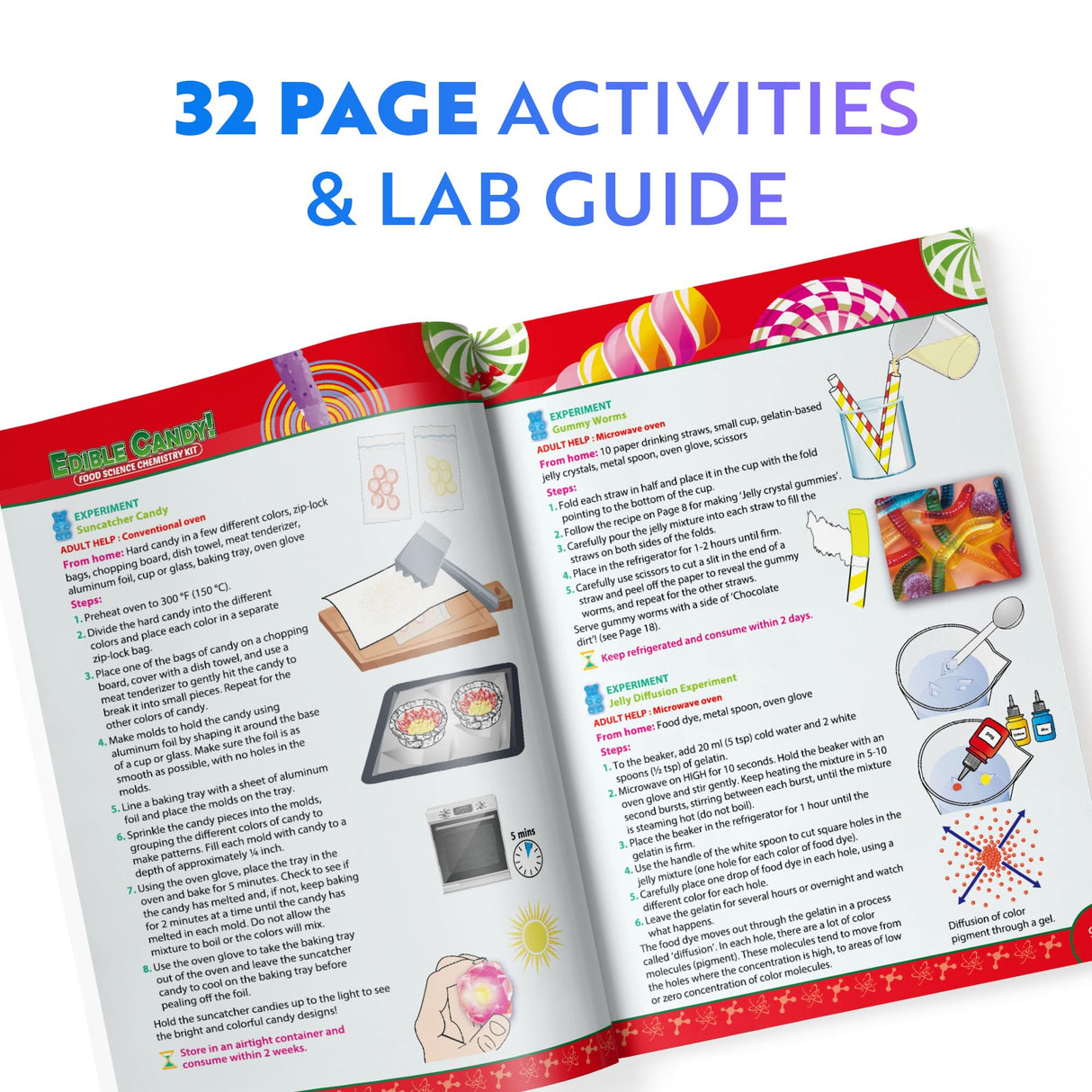 Playz Edible Candy Making Science Kit for Kids Ages 8-12 Years Old - Food Science Chemistry Kid Science Kit with 40 Experiments to Make Your Own Chocolates, Educational Science Kits for Boy & Girls Playz