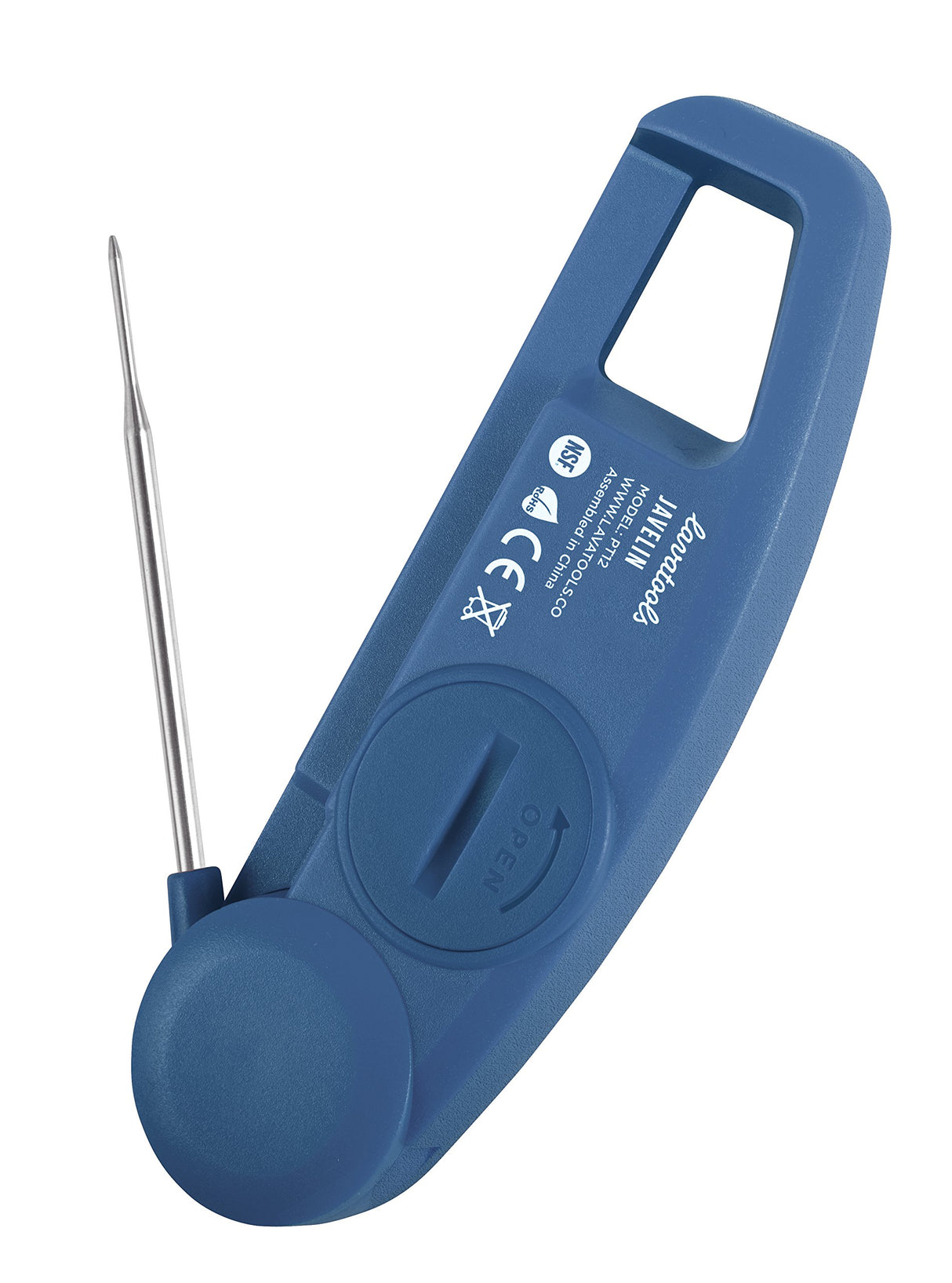 Lavatools Javelinยฎ Ultra-Fast 3-Second Digital Instant Read Meat Thermometer for Grill and Cooking, 2.75" Probe, Compact Foldable Design, Large Display, IP65 Water Resistant, NSF Certified โ Maize Lavatools