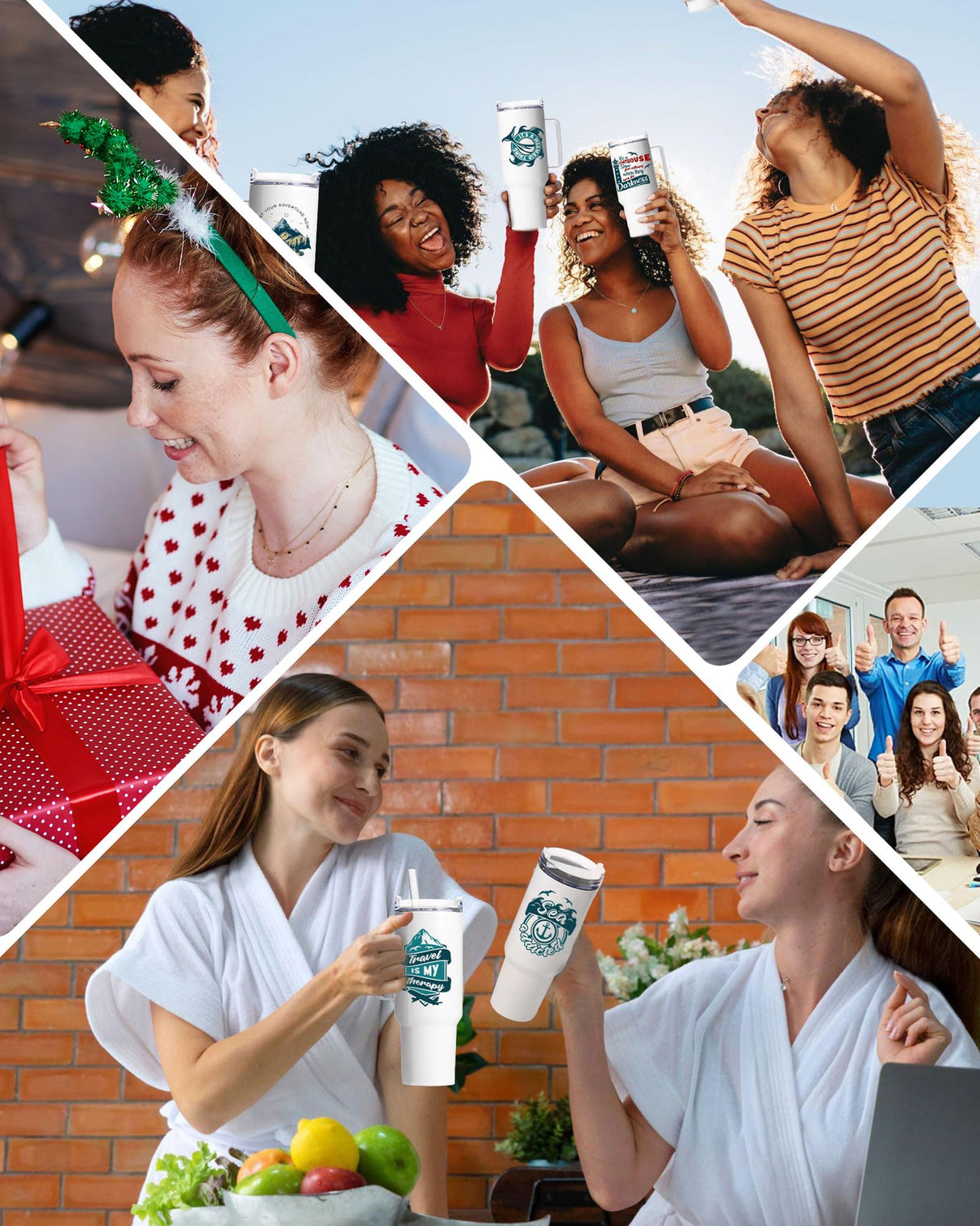 OFFNOVA 40oz Sublimation Tumblers with Handle, Stainless Steel Coffee Tumbler Blank, Double Wall Vacuum Sublimation Travel Cups for Heat Press Printing OFFNOVA