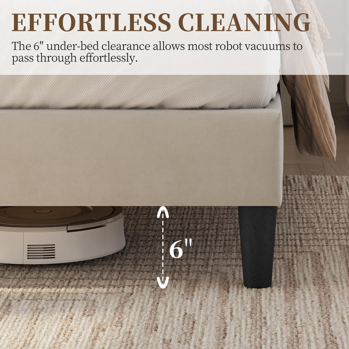 Yaheetech Queen Bed Frame with USB Charging Station and Storage Shelf/Upholstered Headboard Platform Bed with Wing Side/Wooden Slats Support/Noise Free/No Box Spring Needed/Easy Assembly, Ivory Yaheetech