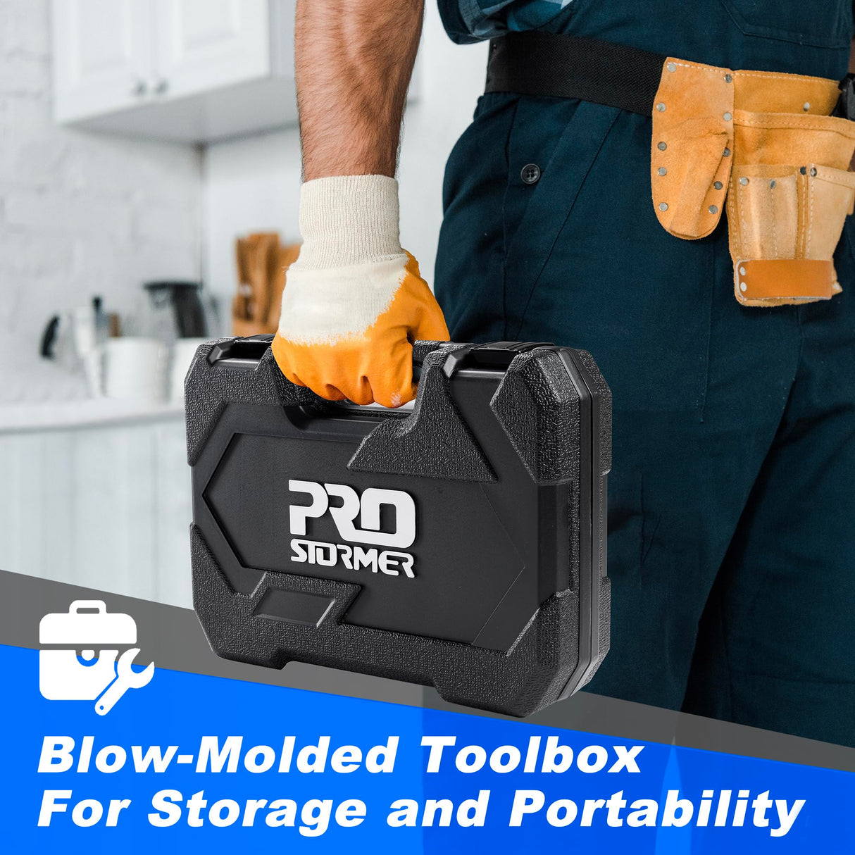 Prostormer 93-Piece Tool Kit, Basic Household Repair Tool Set with Toolbox Storage Case, Small Starter Tool Box Kit for Homeowners and College Students Prostormer