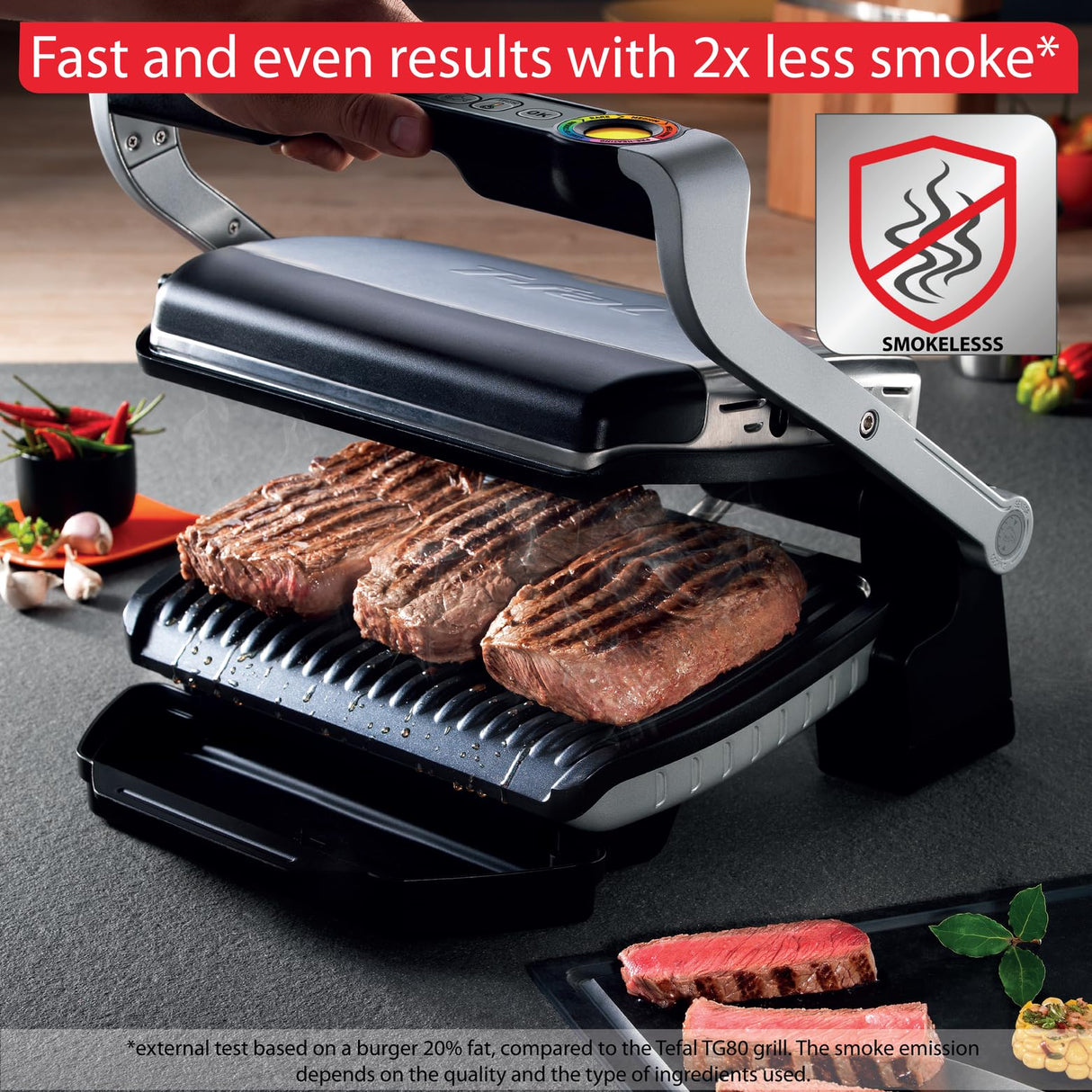 T-fal OptiGrill XL Electric Indoor Grill: 6 Auto Cooking Modes, Smart Sensor Technology, Nonstick Removable Plates, 4-8 Servings, Dishwasher Safe, Panini Press, Precision Grilling T-Fal