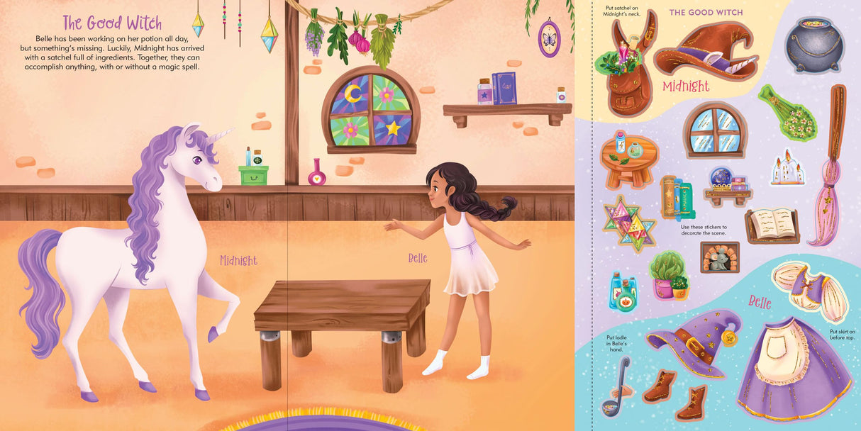 Unicorns Sticker Doll Dress-Up Book PETER PAUPER PRESS