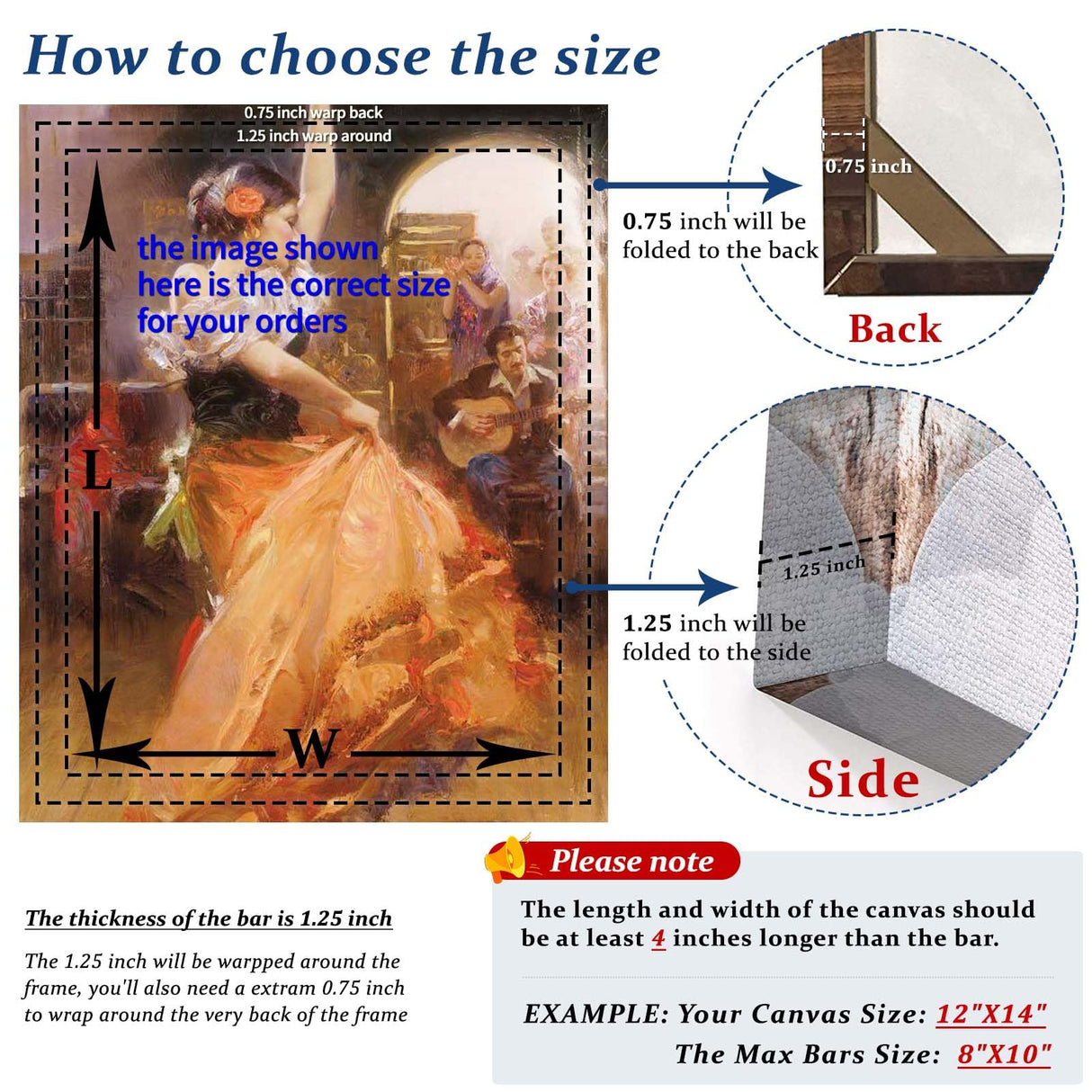 4pcs DIY Wooden Canvas Stretcher Bars Canvas Frame Kit for Gallery Wraps – Sturdy Solid Wood Bars for Oil Paintings, Prints, Posters, Diamond Painting, Home Studio Wall Decor ART