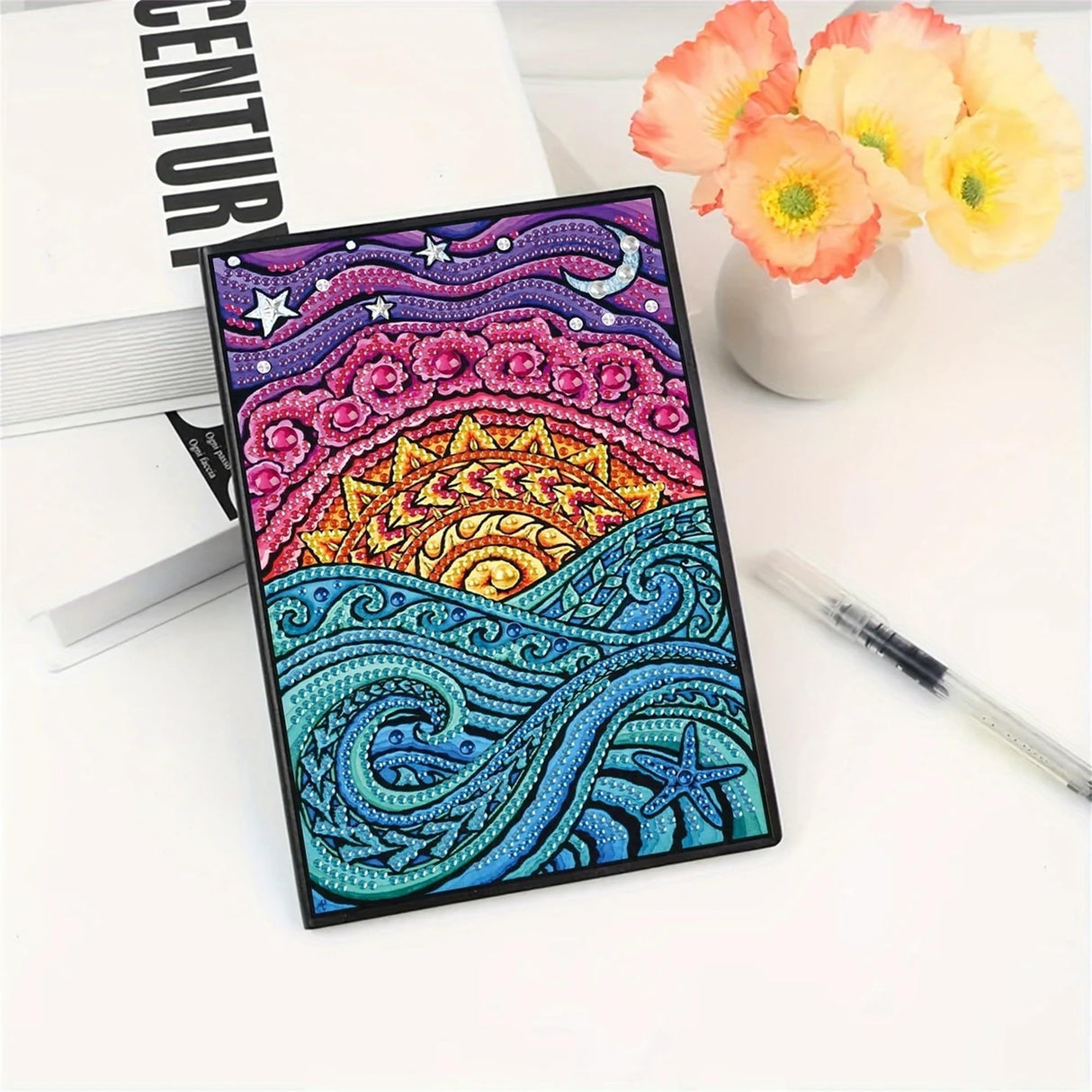 Mandala Diamonds Painting Notebook for Adults, A5 Diamond Art Journal and DIY Sketchbook, Diamond Art Kit Supplies,Gift for Beginners, Craft Lovers, Artists. (Mandala) Formeydemi