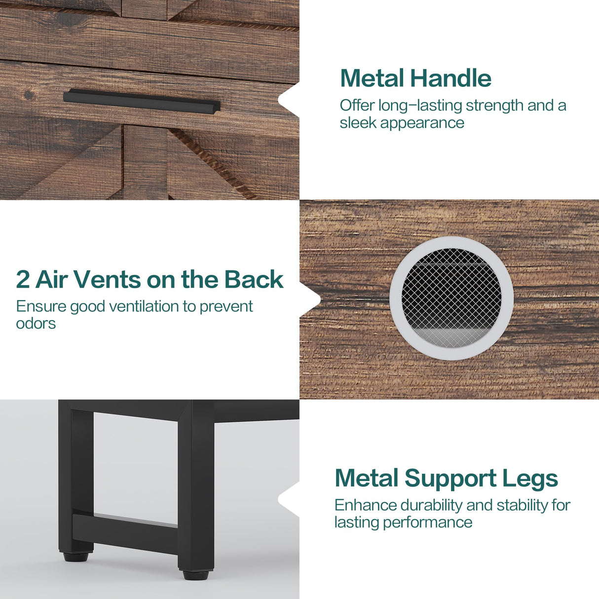 spanspace Shoe Storage Cabinet with 2 Flip Drawers & Adjustable Shelf,47-Inch Hidden Shoe Storage, Space-Saving Narrow Shoe Rack Cabinet for Hallway spanspace