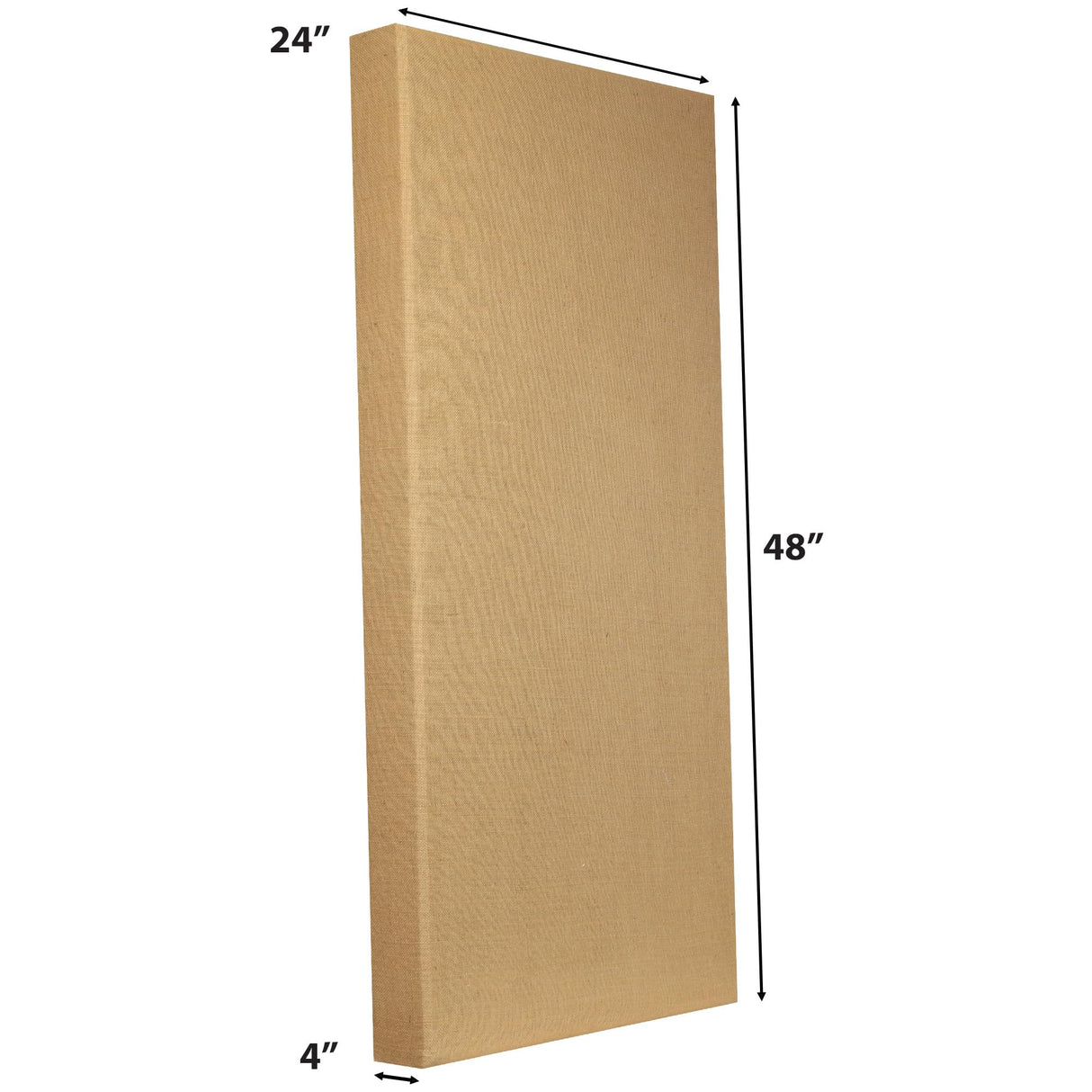 ATS Acoustics Sound Absorbing Noise Dampening Acoustic Panel Wall Treatment 24" x 48" x 4" Beveled Edge (Natural) ATS Acoustics