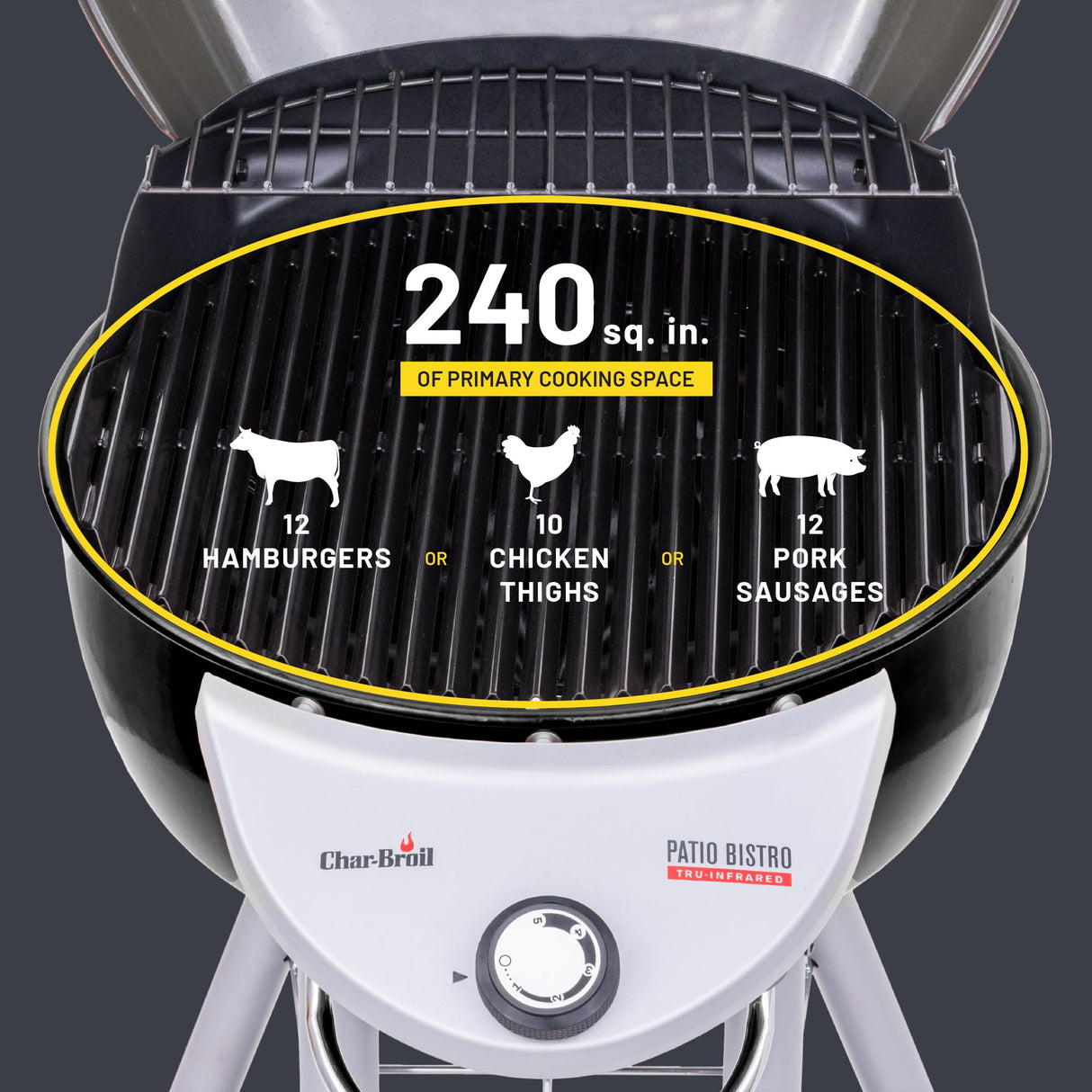 Char-Broil® Patio Bistro® TRU-Infrared Electric Grill, Black - 20602107 Char-Broil