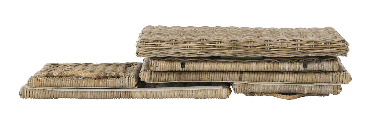 happimess HPM9003B Jacob 30" Wicker Storage Trunk, Collapsible for flat storage, Rattan-Kubusoft Gray, Coastal for Office, Dorm Room-LivingRoom, Bedroom, Dining Room, Natural happimess