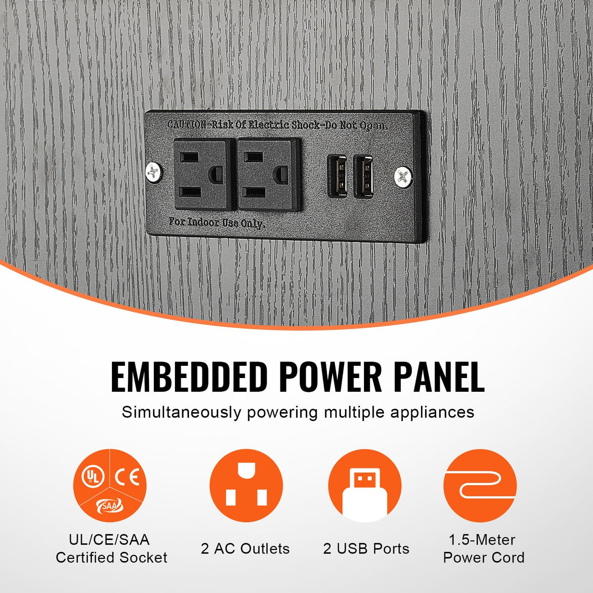 VEVOR Aquarium Stand, 20 Gallon Fish Tank Stand, 25.6 x 16.5 x 31.9 in Steel and MDF Turtle Tank Stand, 167.6 lbs Load Capacity, Reptile Tank Stand with Storage Cabinet and Embedded Power Panel, Black VEVOR