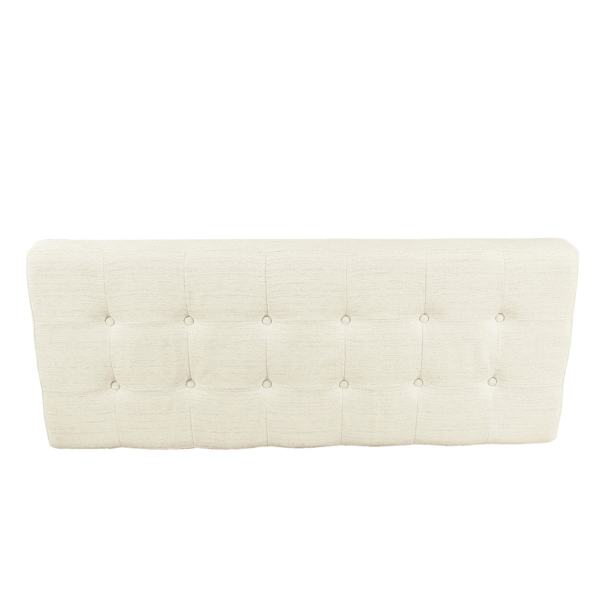 HomePop Tufted Metal Bench - Stain-Resistant Cream Woven HomePop