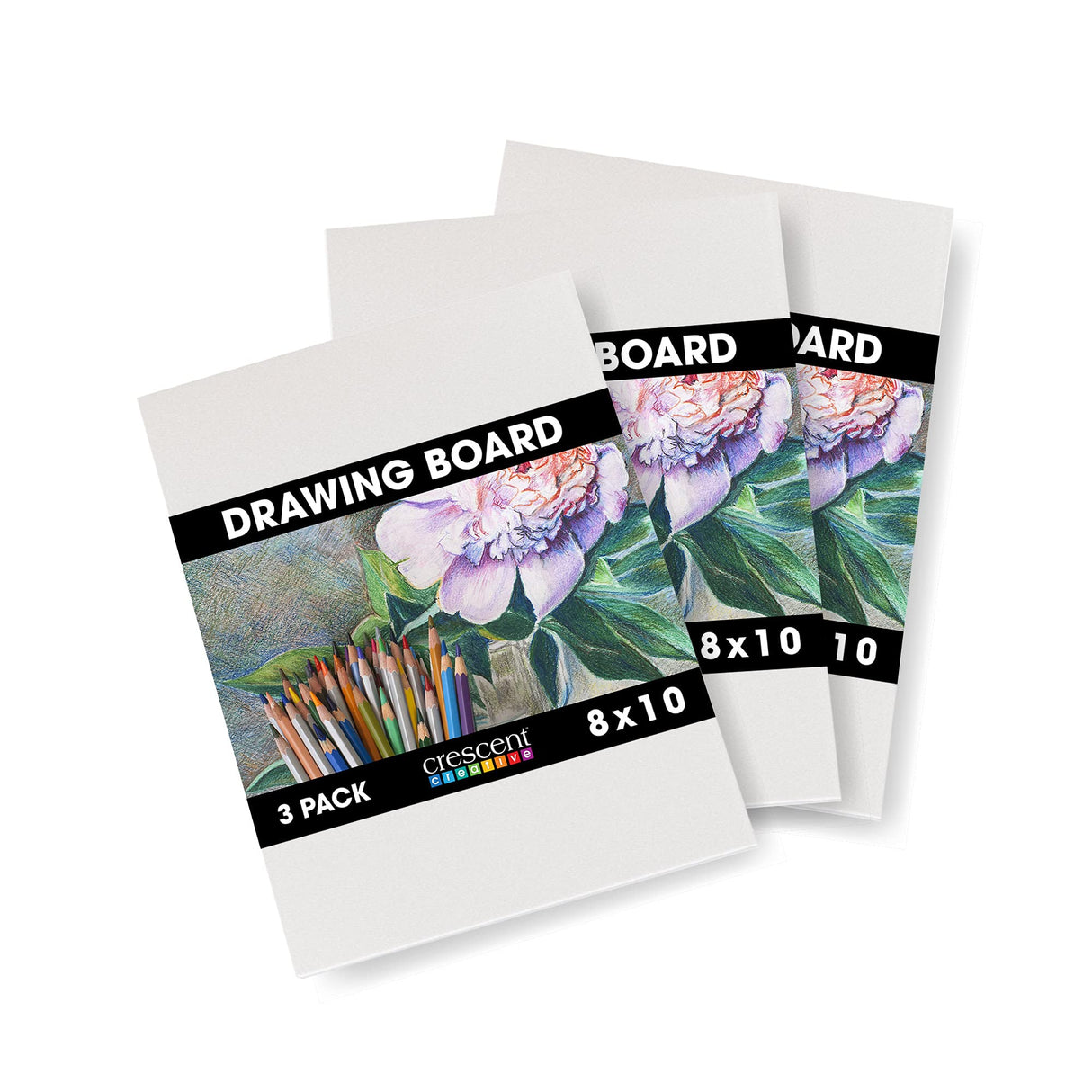 Crescent Creative Products Crescent Art & Illustration Drawing, Board, 8" X 10", White 3 Count Crescent
