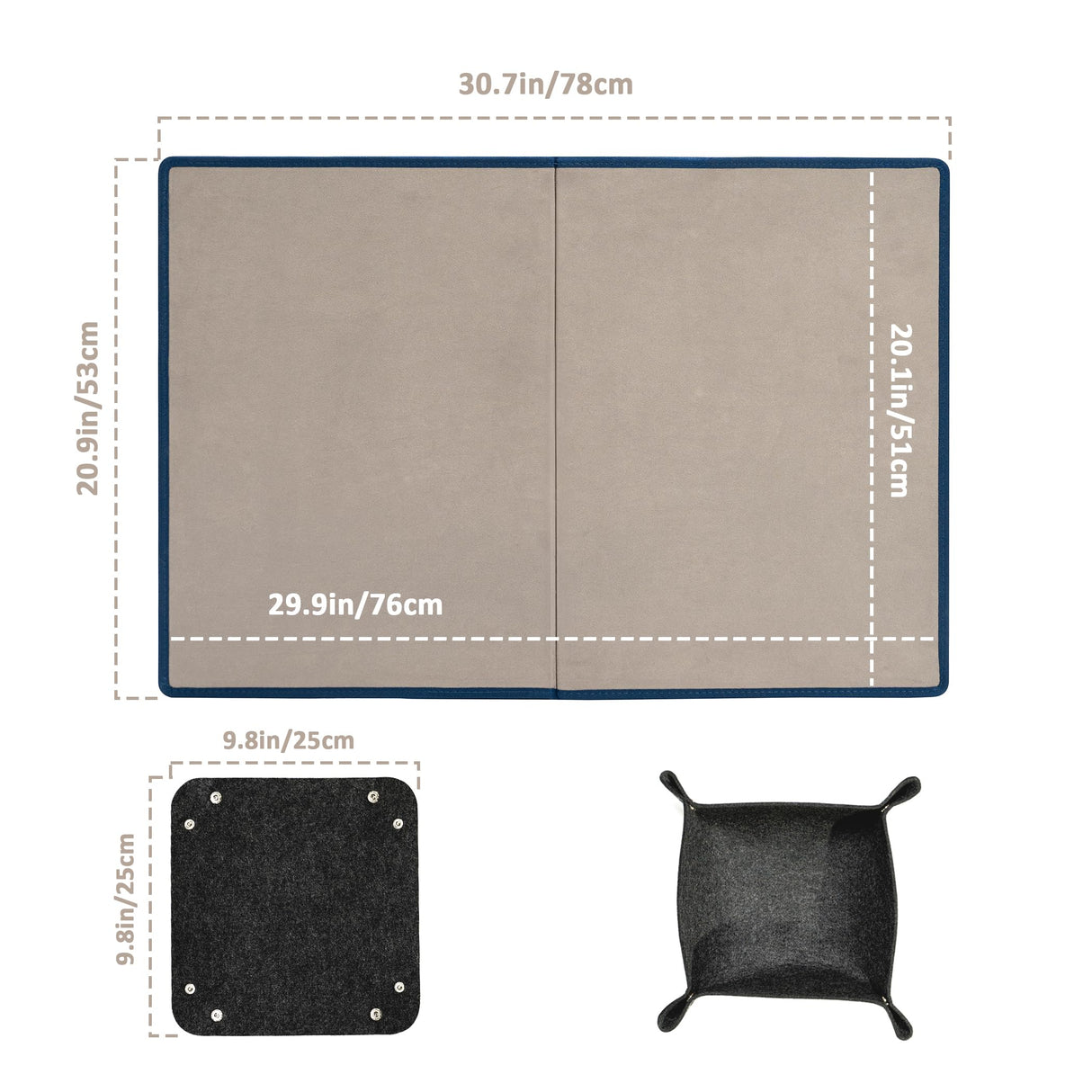 Tektalk Foldable Jigsaw Puzzle Board with 6 Sorting Trays, Portable Puzzle Mat with Puzzle Dustproof Cover for Puzzle Storage Puzzle Saver, Non-Slip Surface, Up to 1000 Pieces (Gray) Tektalk