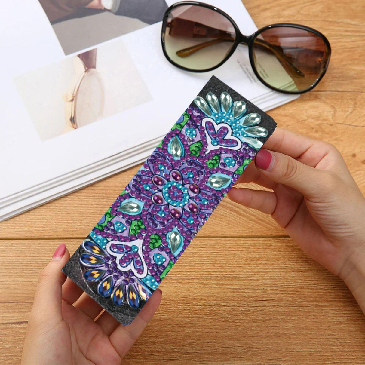 ARTopet Diamond Art Painting Eye Glass Case Portable Retro Sunglasses Glasses Storage Box Anti-Stress for Travel Sunglass (Mandala) ARTopet