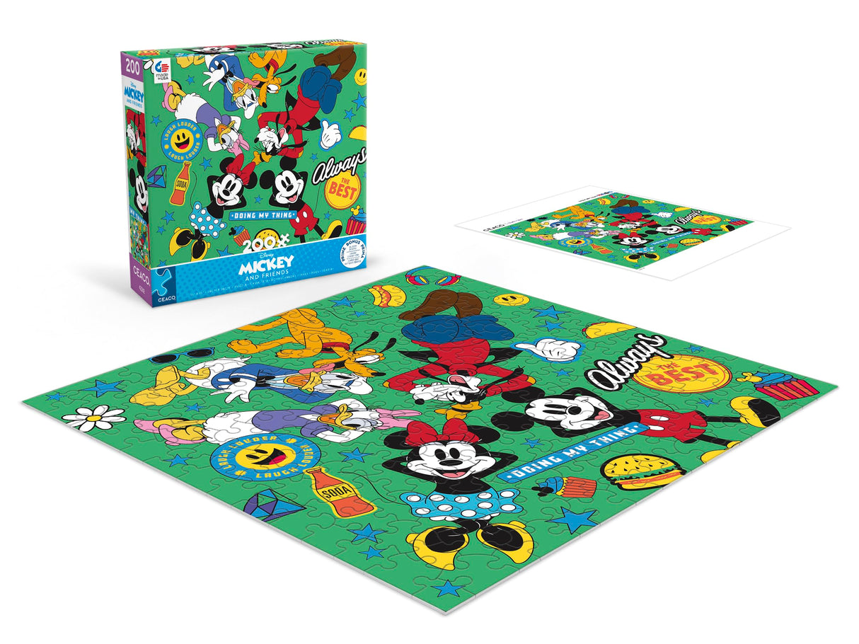 Ceaco - Disney - Mickey and Friends - Foundation - 200 Piece Jigsaw Puzzle Ceaco