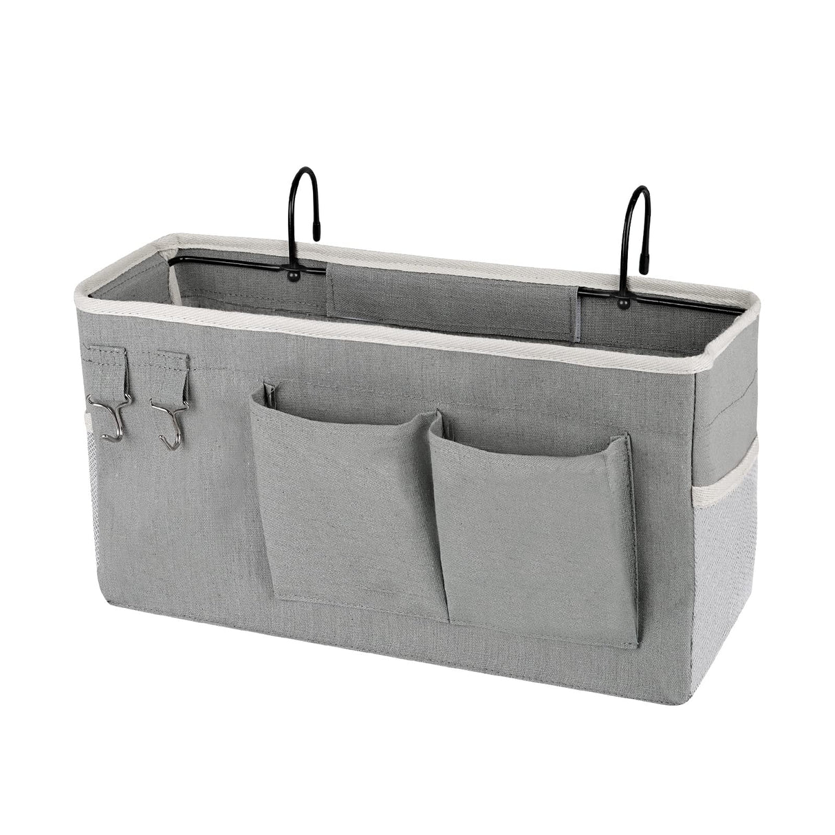 Ozzptuu Bedside Storage Caddy/Bedside Hanging Storage Bag for Headboards Bunk Beds Dorm Rooms Book Phone Magazine Holder (Grey) Ozzptuu