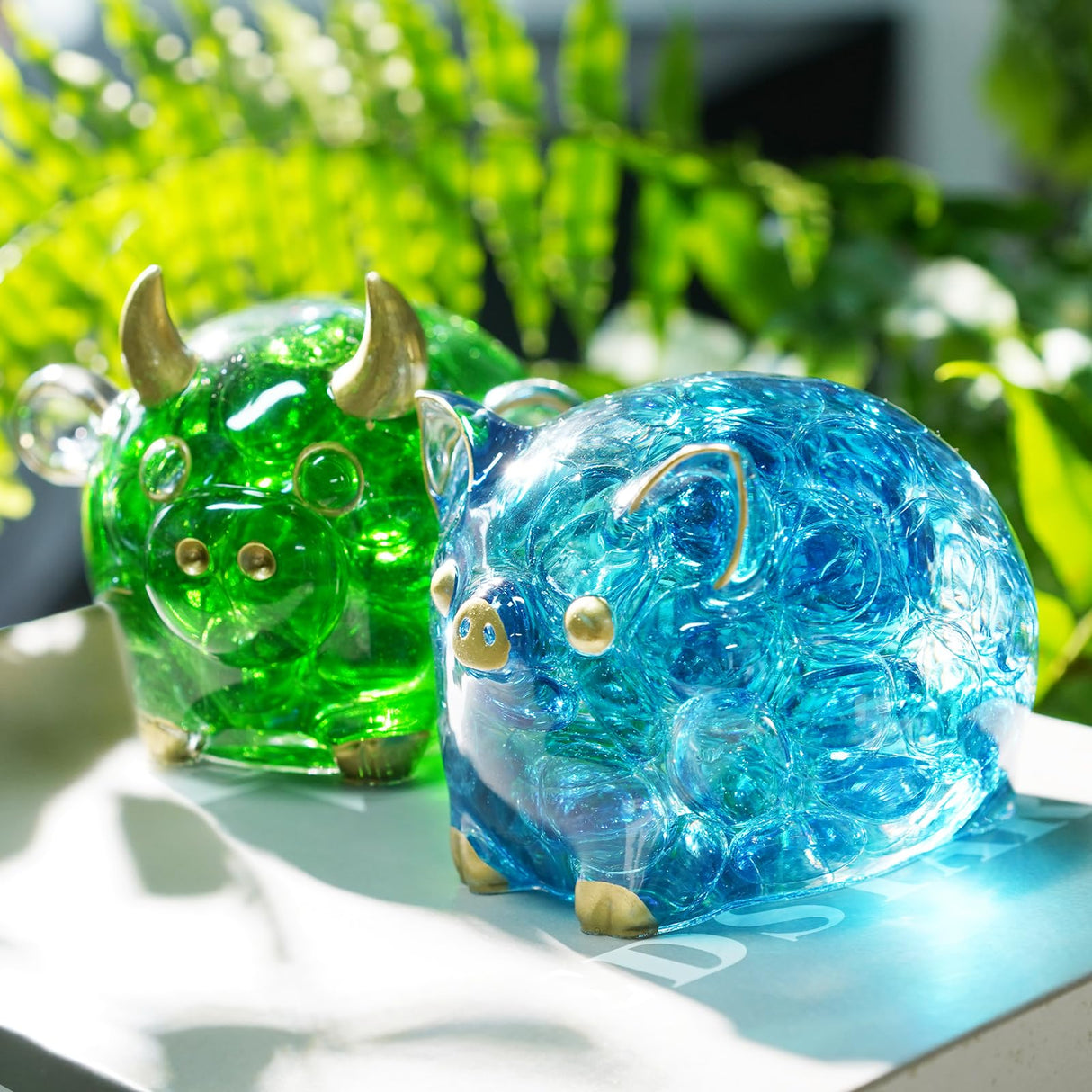 LET’S RESIN Animal Resin Molds, Cute Pig and Cow Figurine Silicone Molds for Epoxy Resin, Large 3D Round Resina Molds for Flowers Preservation, Resina Crafts, Home Desk Decor & Gifts for Animal Lovers LET'S RESIN