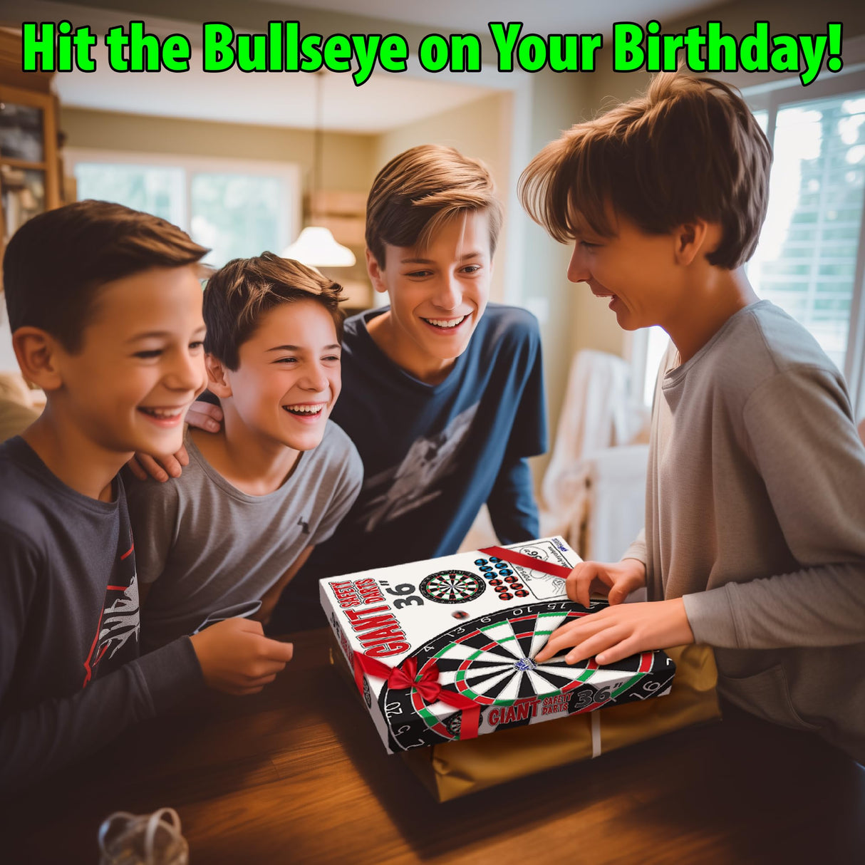 Funwares 36" Giant Dart Board for Adults and Kids, 25% Larger Than The Competition for Ultimate Indoor Fun and Outdoor Fun, Party Game for Families, Games for Kids 8-12, and Dart Game for Adults Funwares